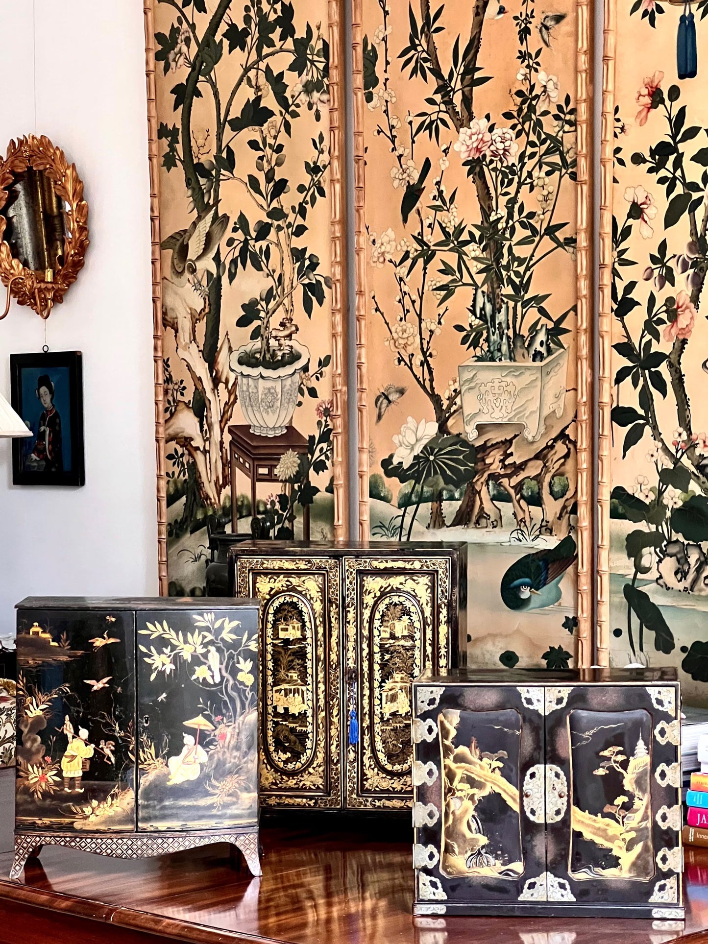 George III Miniature Japanned Collector’s Cabinet