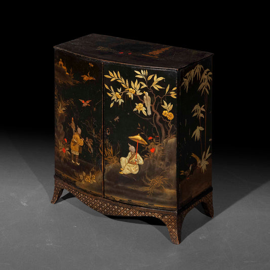 George III Miniature Japanned Collector’s Cabinet