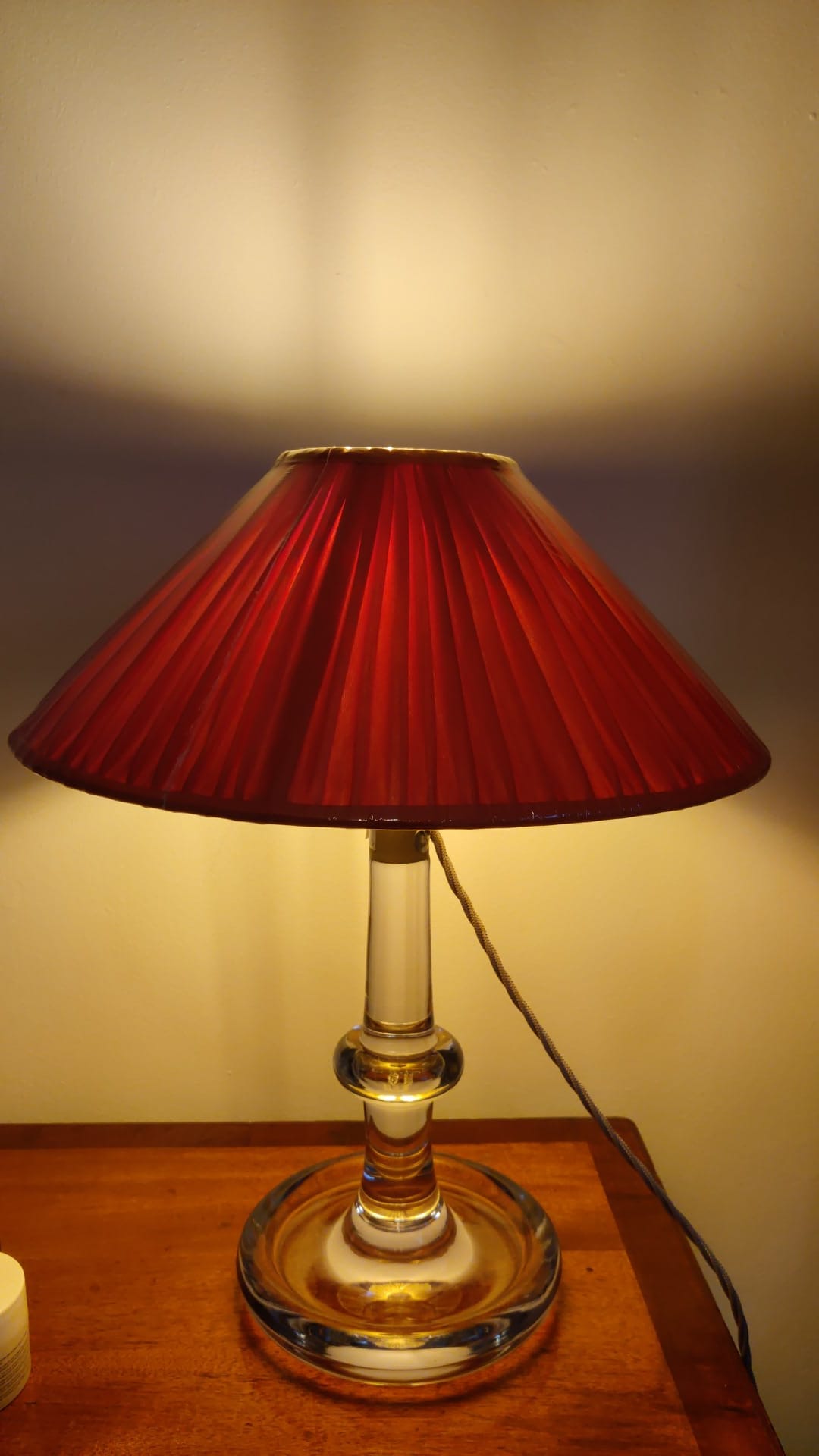 Pair of Midcentury Danish Glass Table Lamps, by Michael Bang for Holmegaard