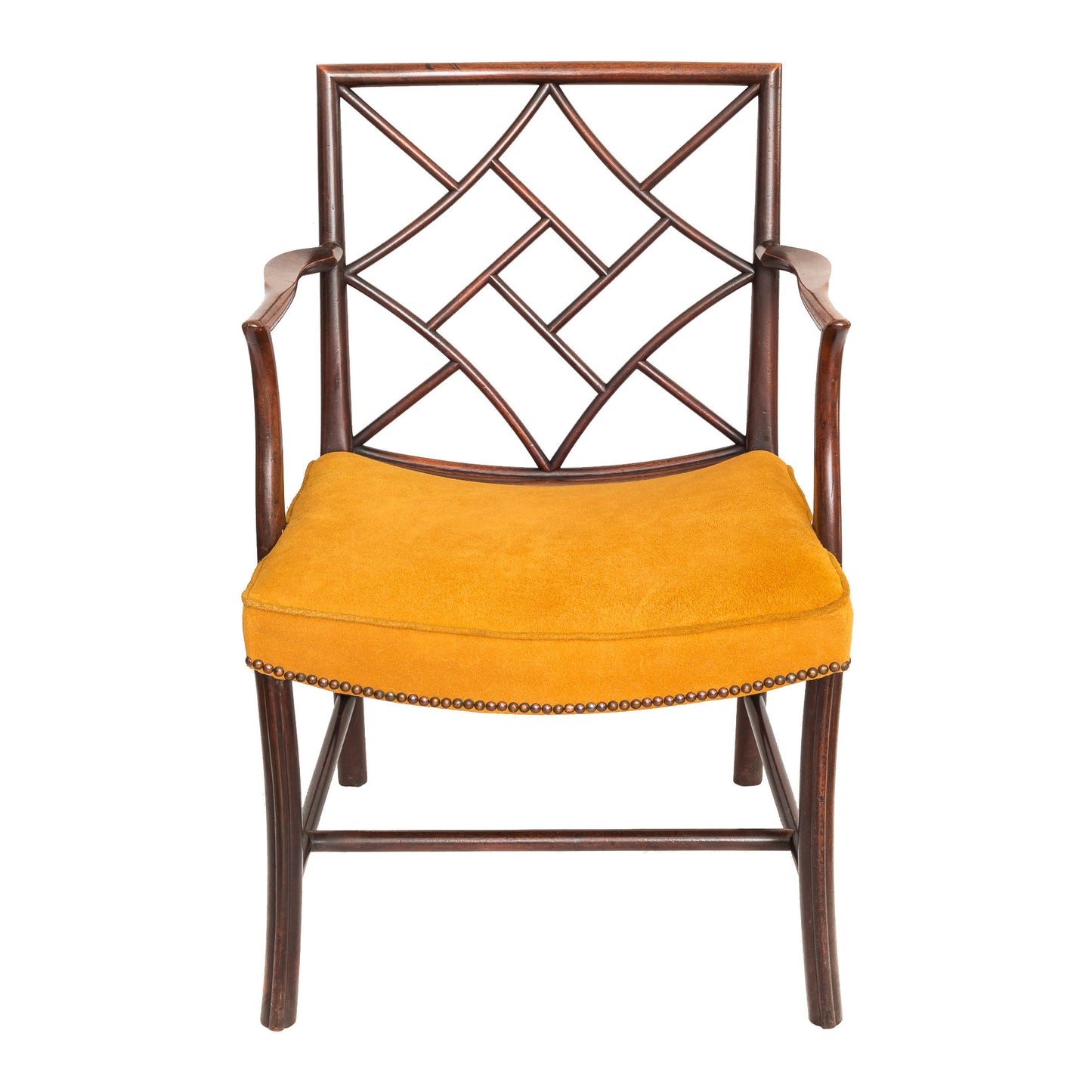 Close Pair Of George III Mahogany Cockpen Armchairs