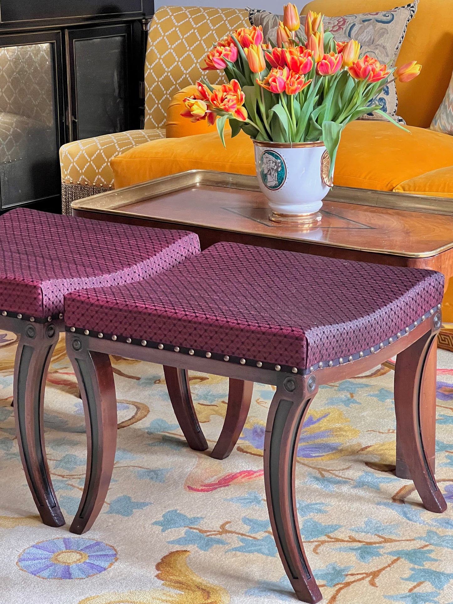 Pair of Klismos Stools