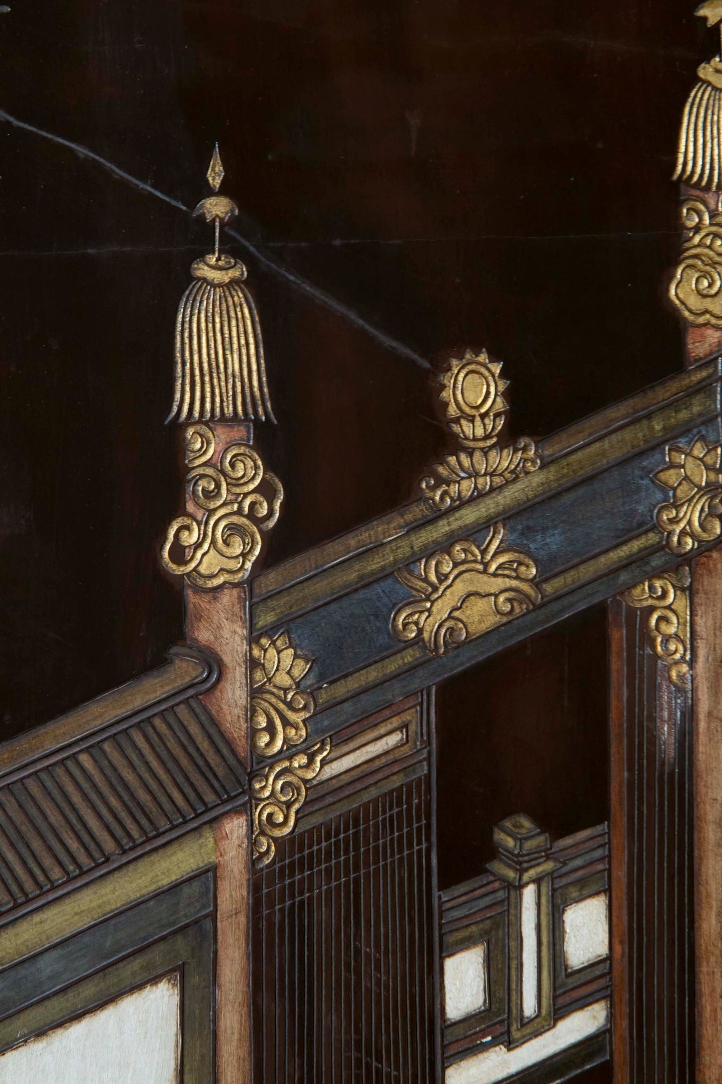 Large Chinese Export Coromandel Lacquer Screen