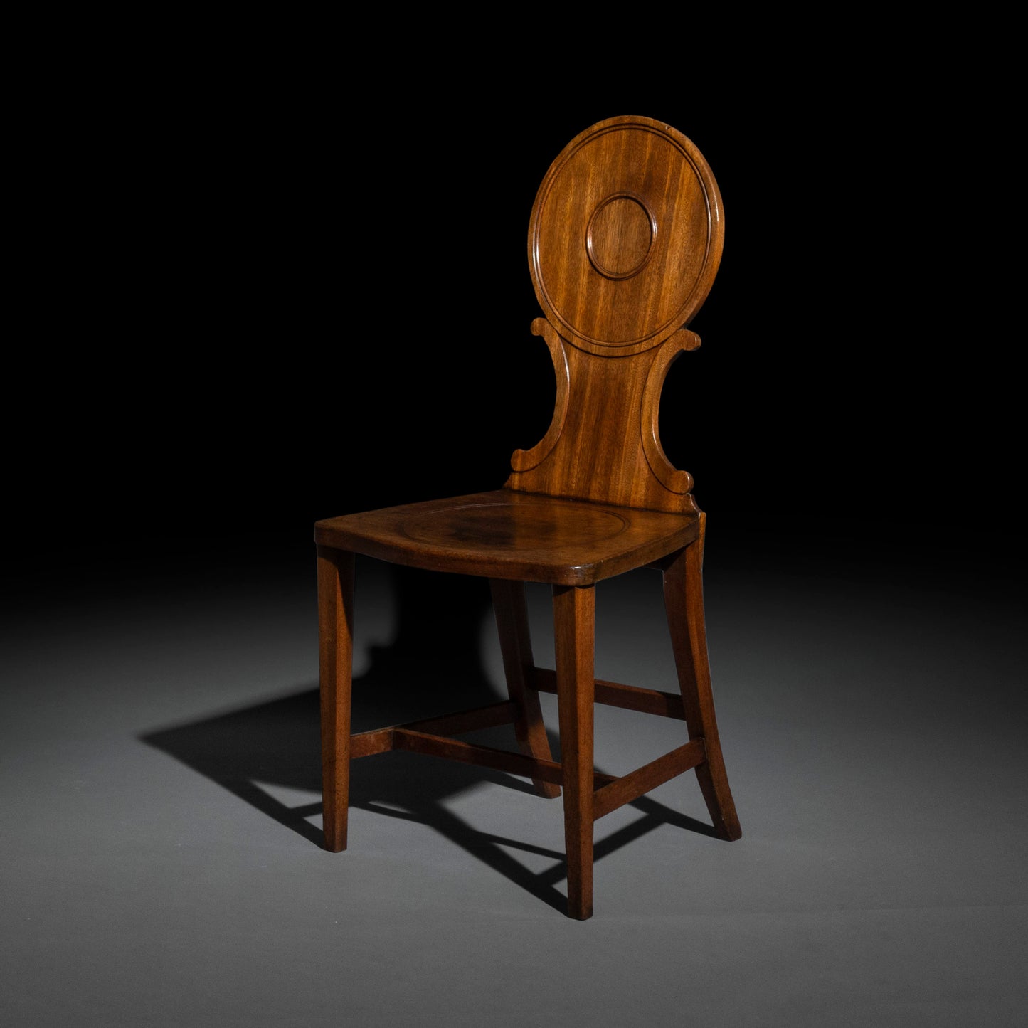 Pair of George III Chippendale Hall Chairs