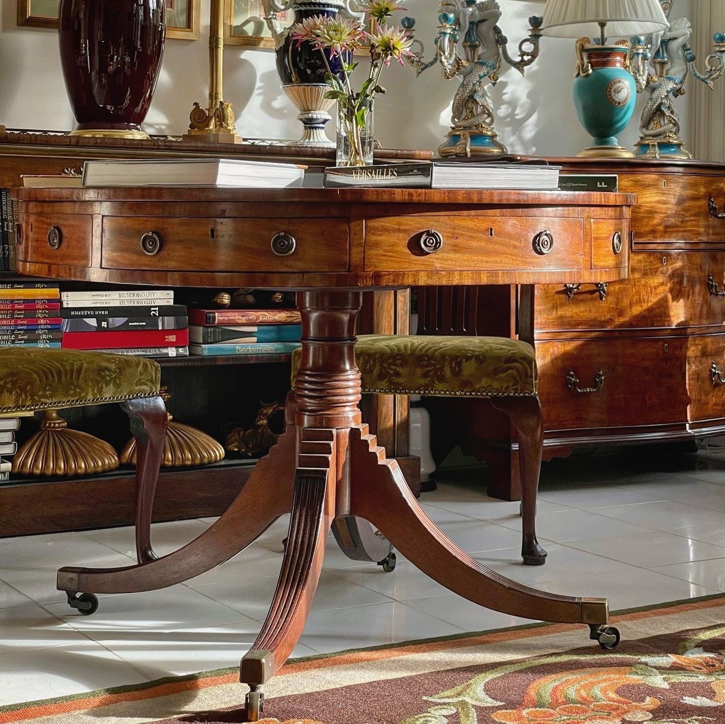 George III Library Drum Table