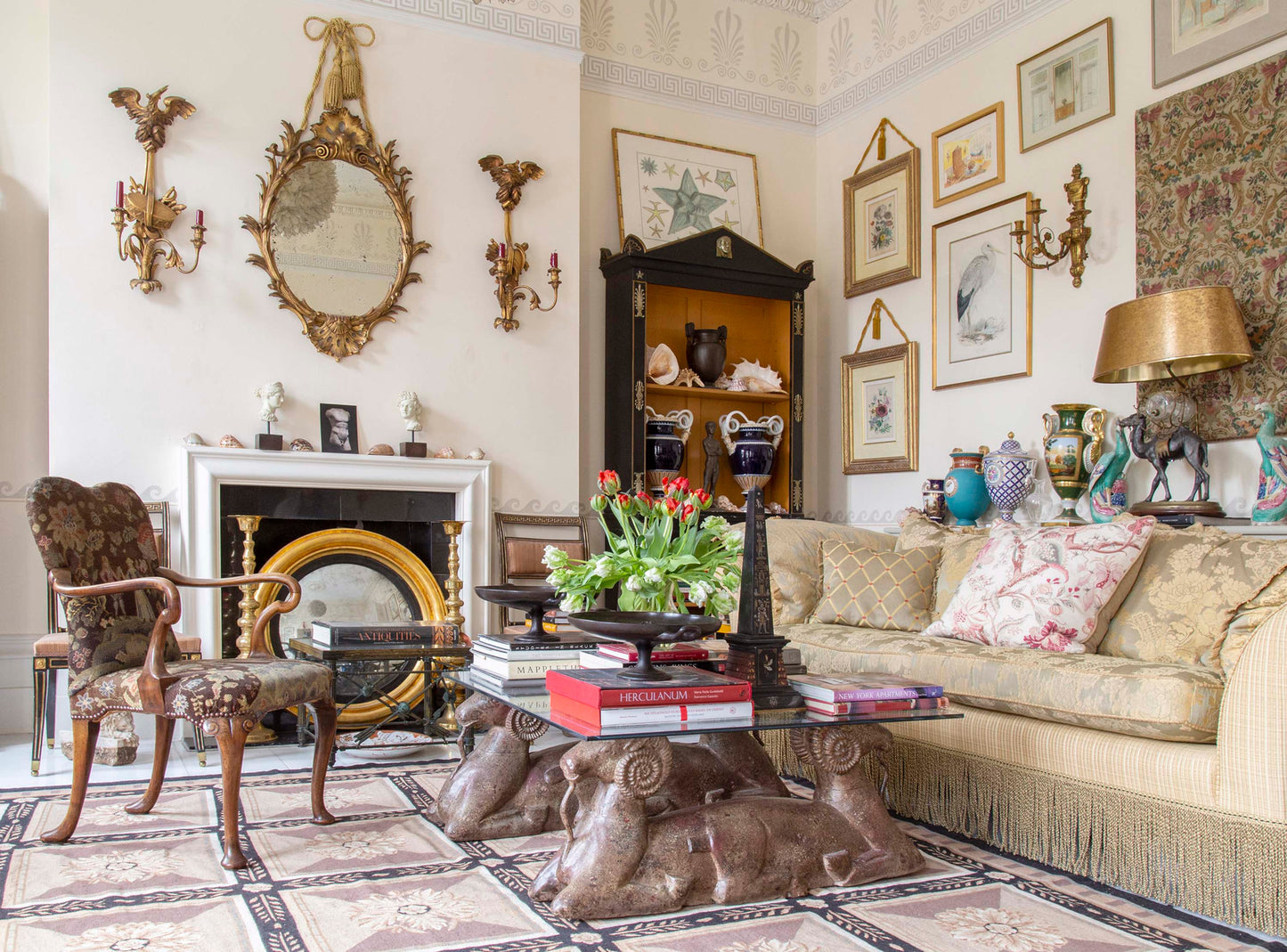 Unusual Oriental 'Tang Rams' Coffee Table