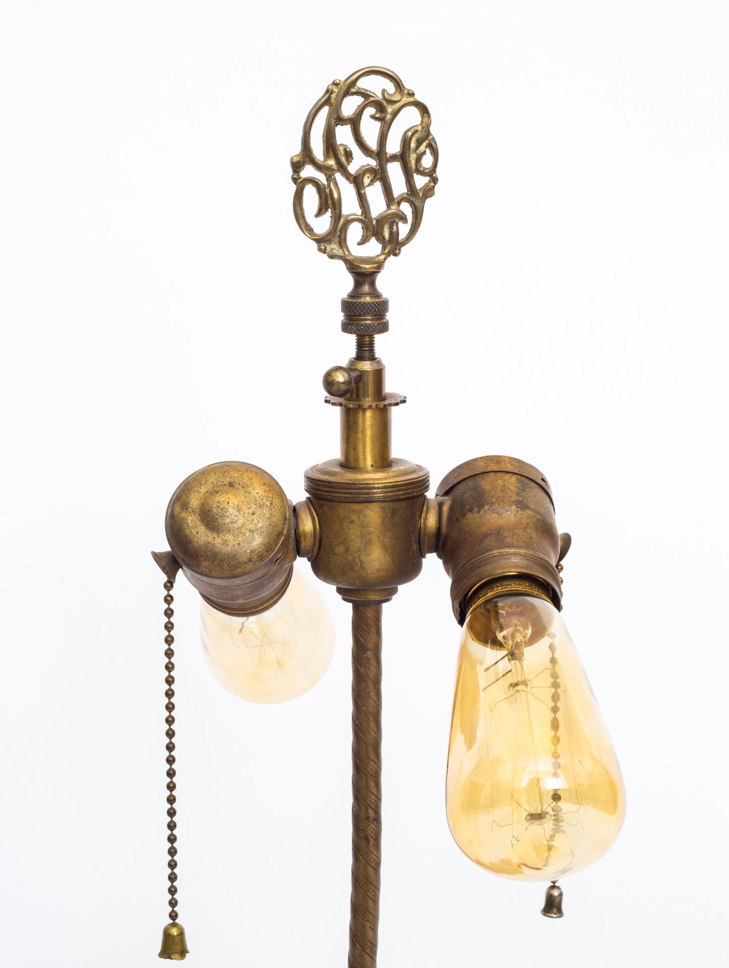 19th Century Chinese Carved Hardstone Crane Table Lamp