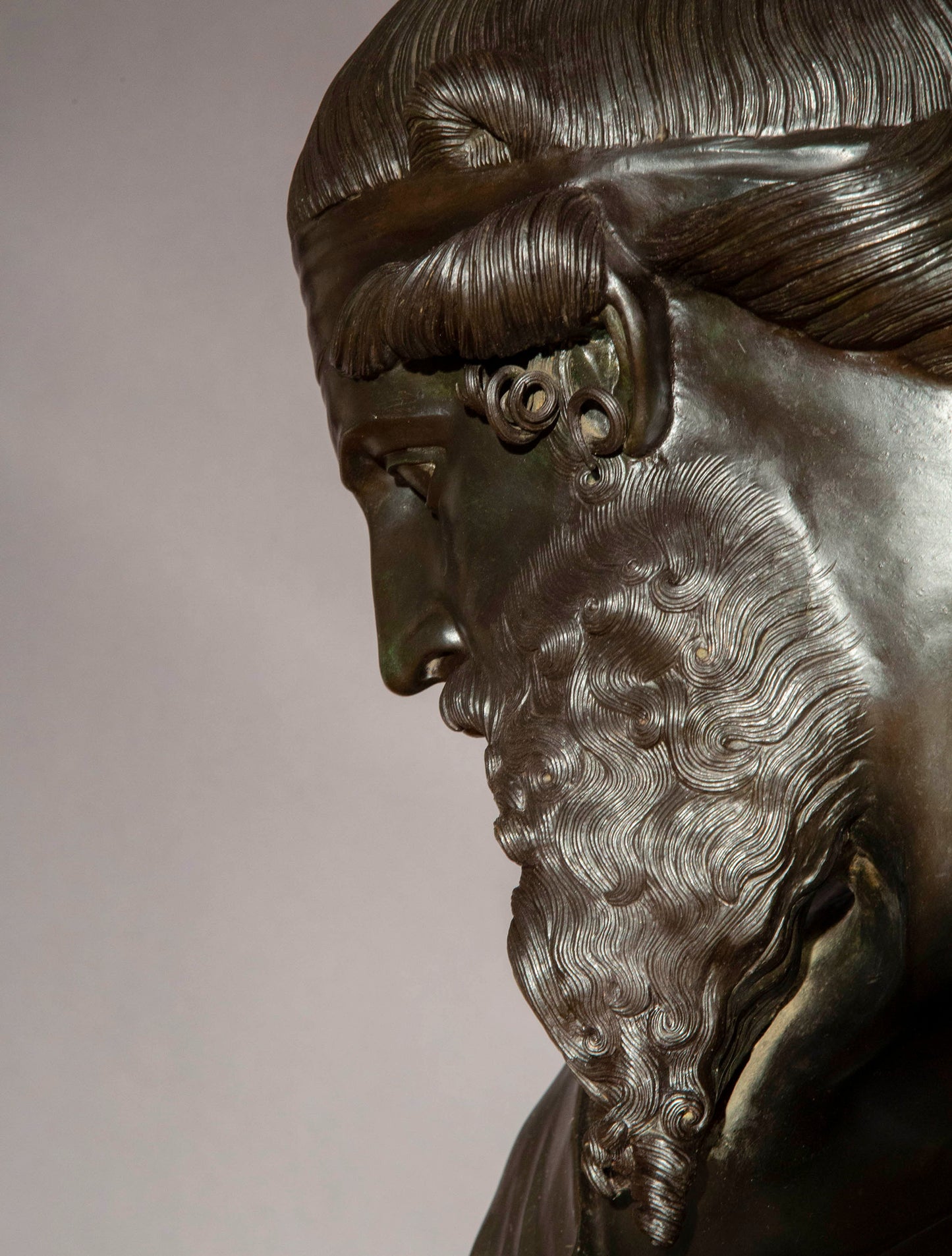 Grand Tour Bronze Bust of Dionysus of the Villa of the Papyri