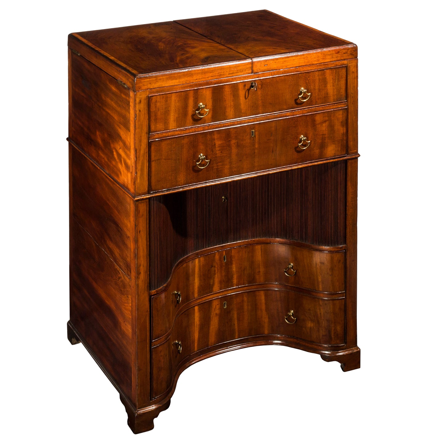 Fine George III Mahogany Kneehole Dressing Table, attributed to Gillows