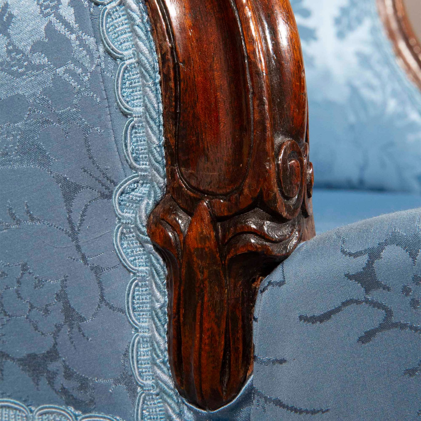 Large George III Bergere Armchair, Attributed to Thomas Chippendale