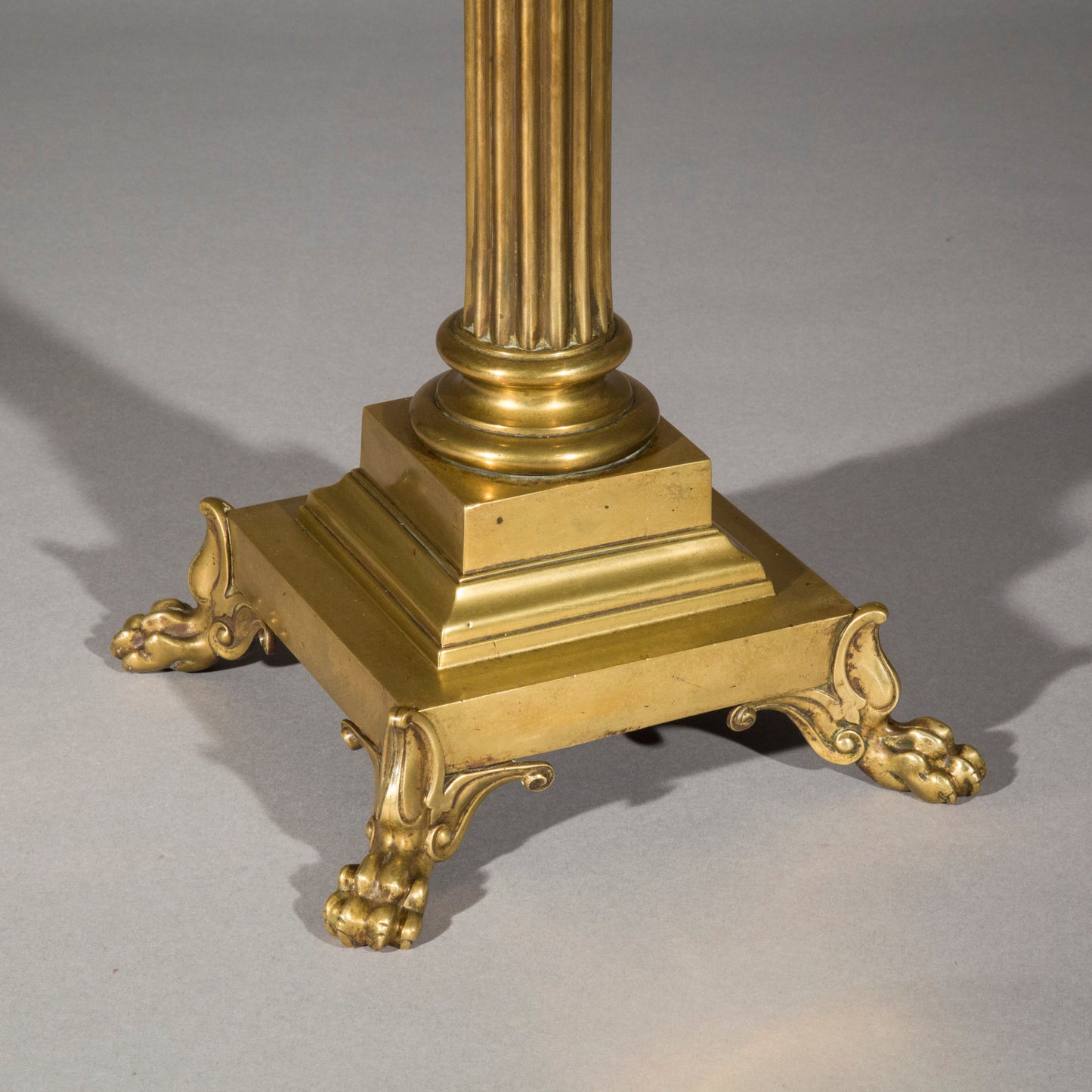 Large Antique Corinthian Column Table Lamp