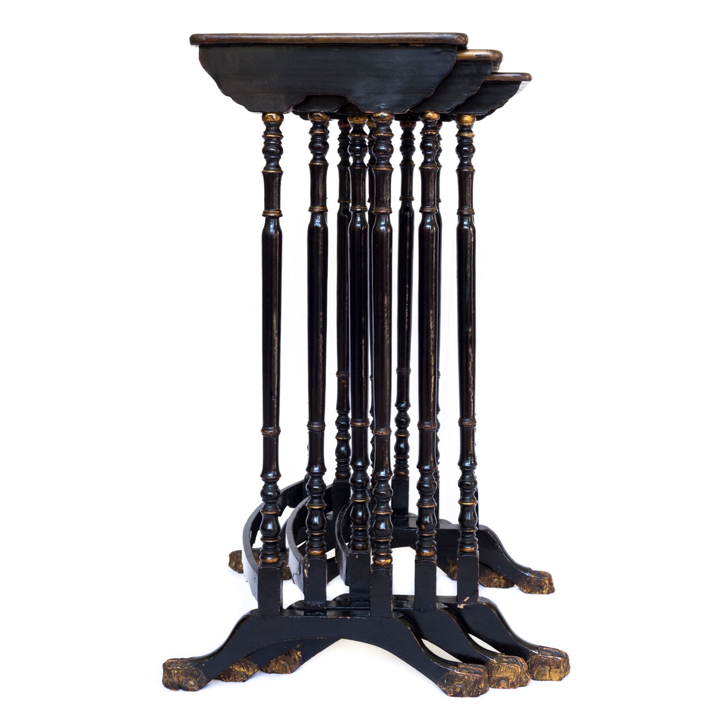 Early 19th Century Chinese-Export Chinoiserie Nest of Tables