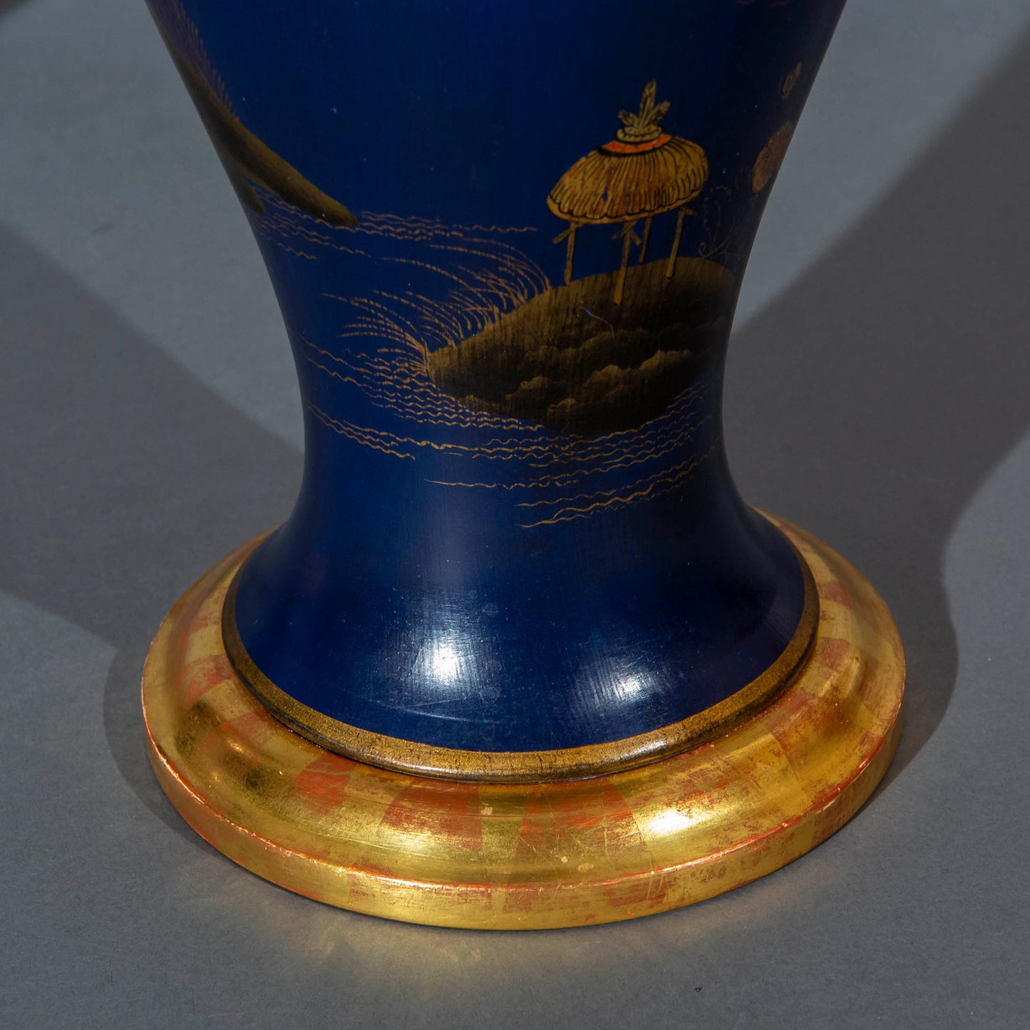 Pair of Blue Chinoiserie Vase Lamps