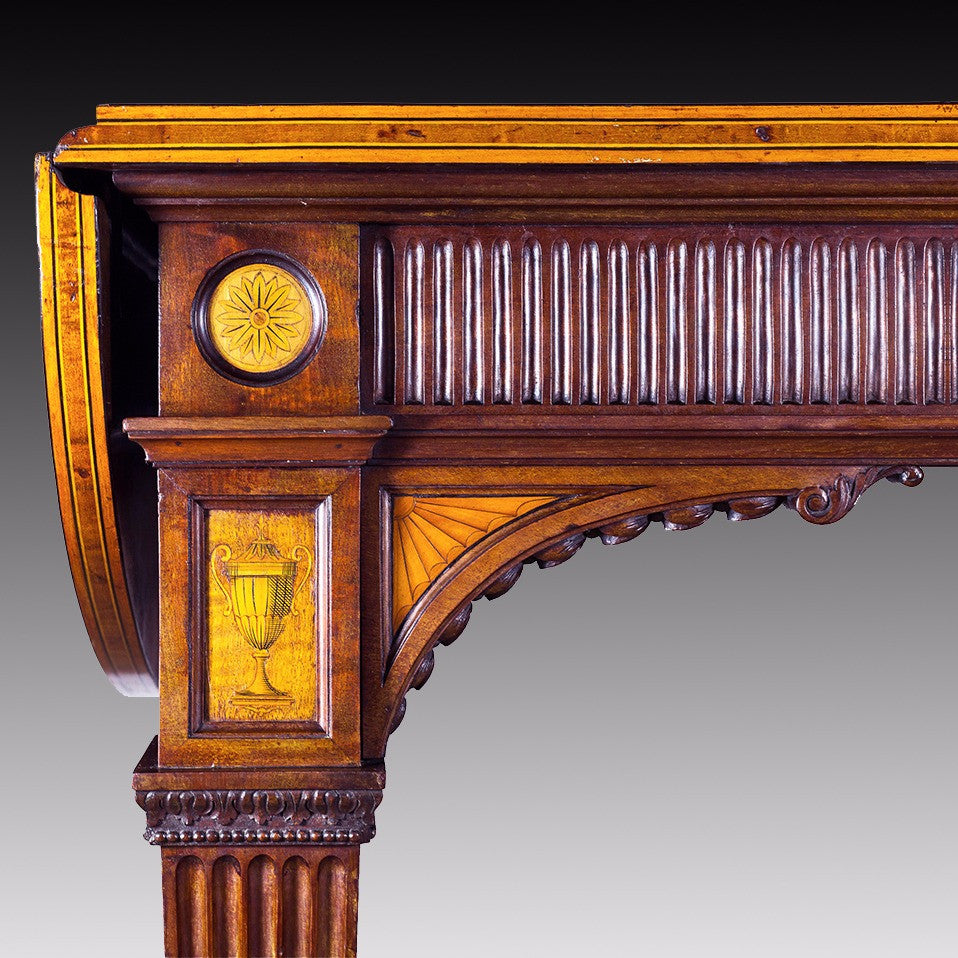 Exceptional Neoclassical Library Table by Howard & Sons