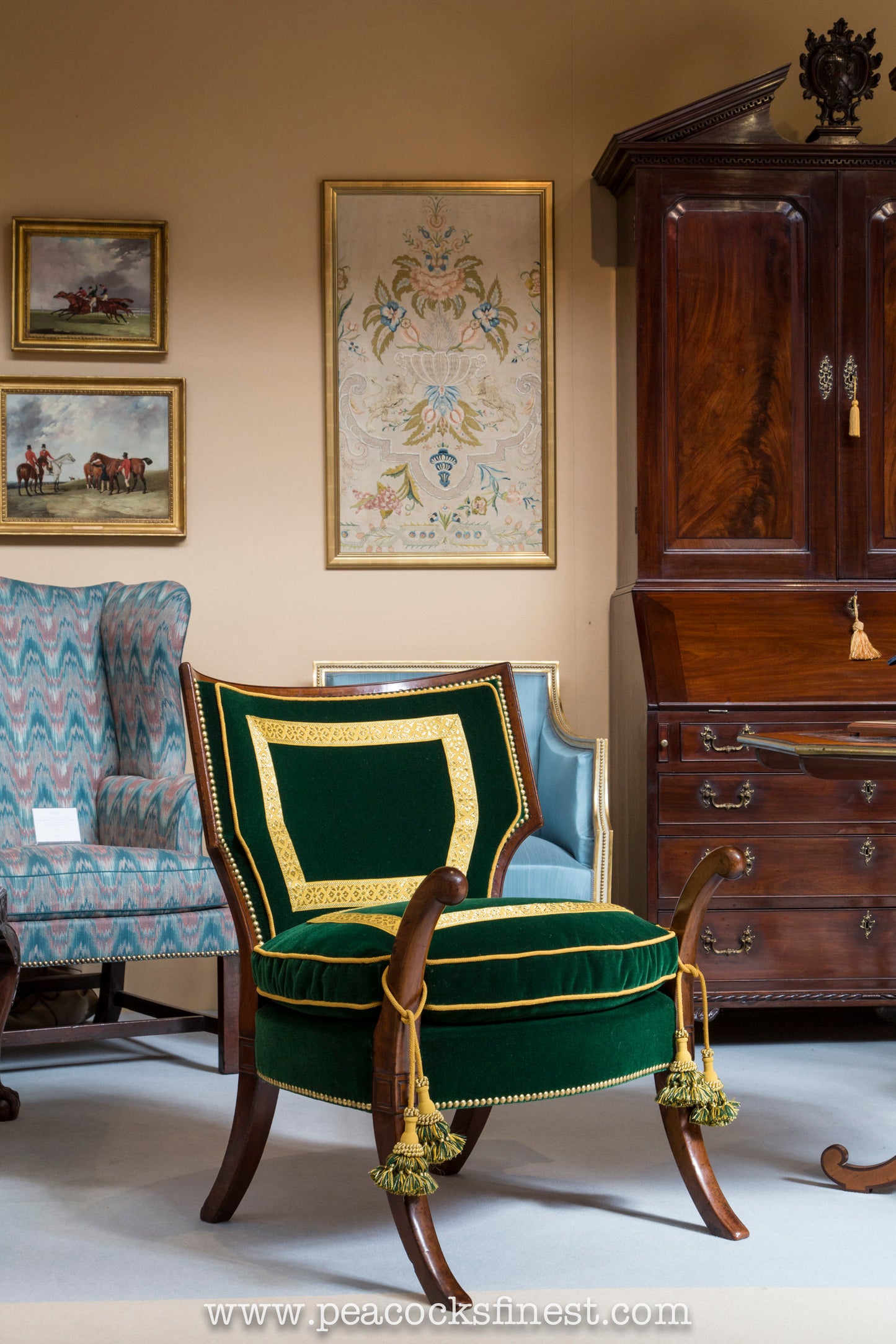 Rare Regency Officer's Klismos Armchair