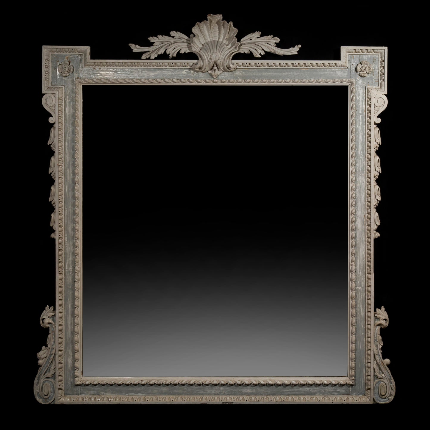 Antique Painted Palladian Overmantel Mirror