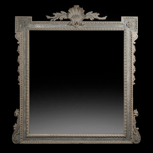 Antique Painted Palladian Overmantel Mirror