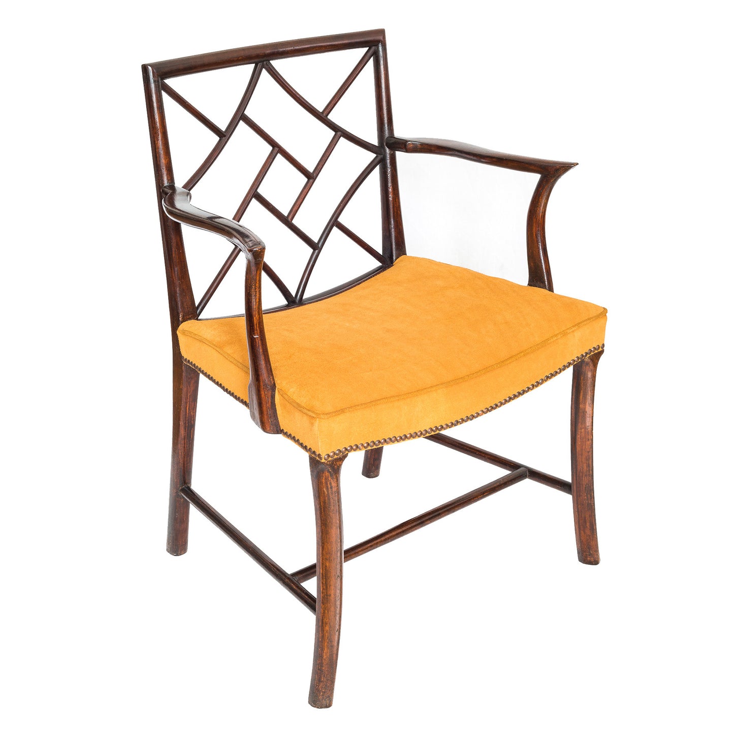 Close Pair Of George III Mahogany Cockpen Armchairs