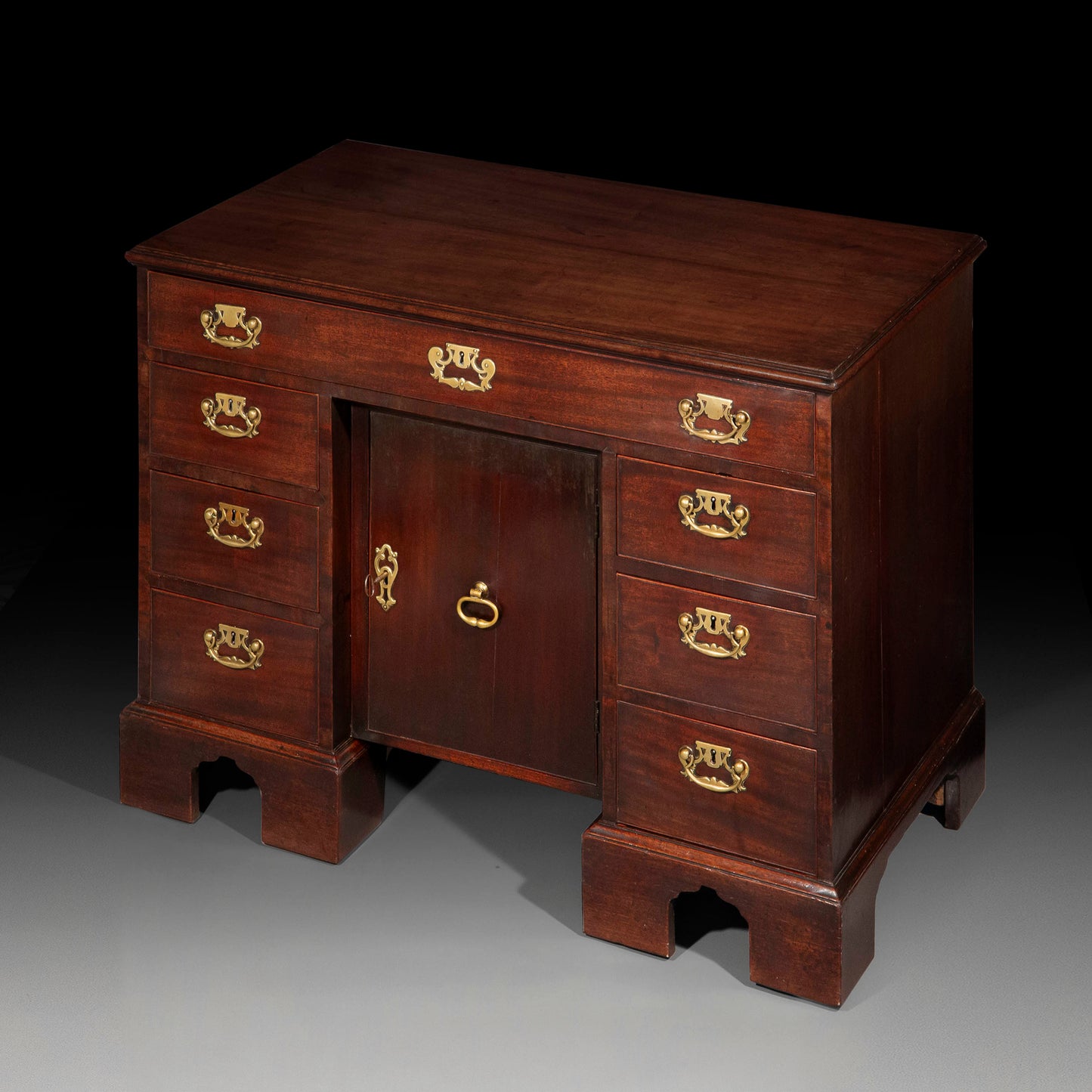 George II Mahogany Kneehole Desk