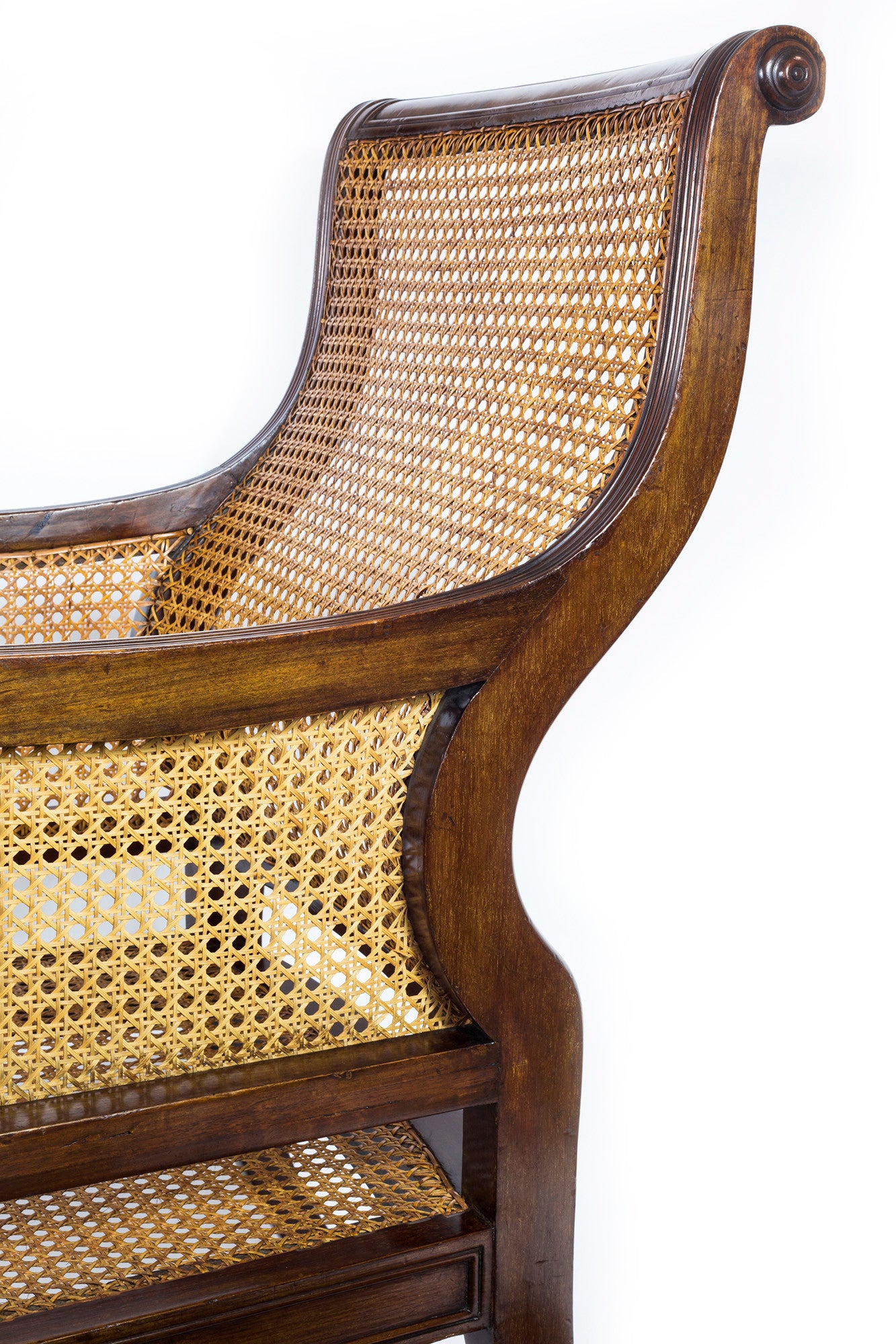 Fine Regency Mahogany Library Bergère Armchair Attributed to Gillows