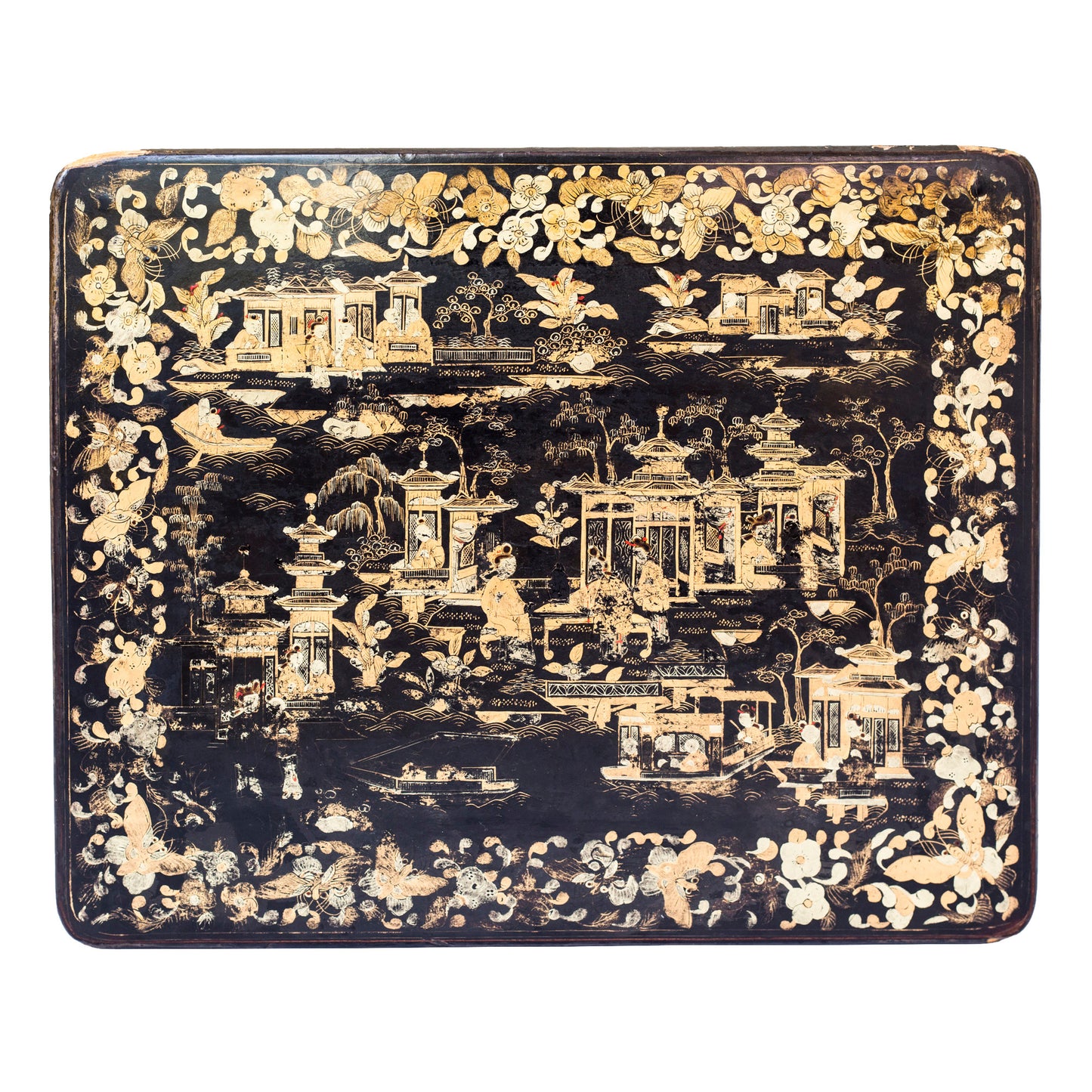 Early 19th Century Chinese-Export Chinoiserie Nest of Tables