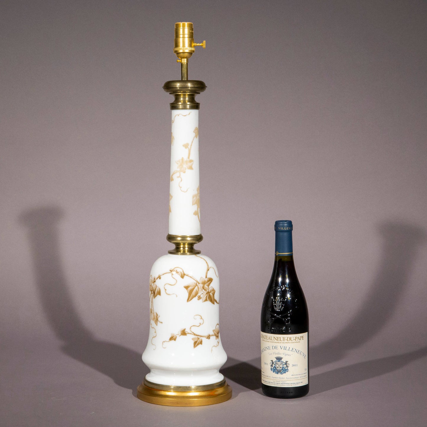 19th Century Opaline Glass Lamp