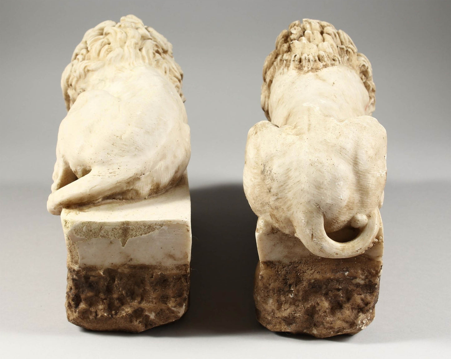 Pair of Canova Lions Sculptures