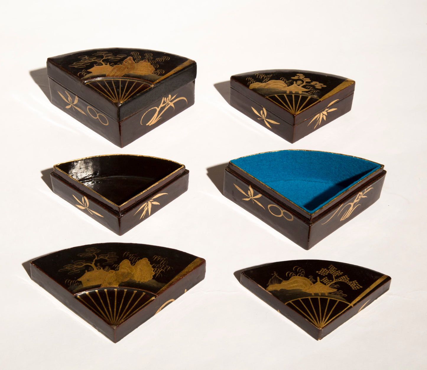 Set of Four Japanese Lacquer Boxes