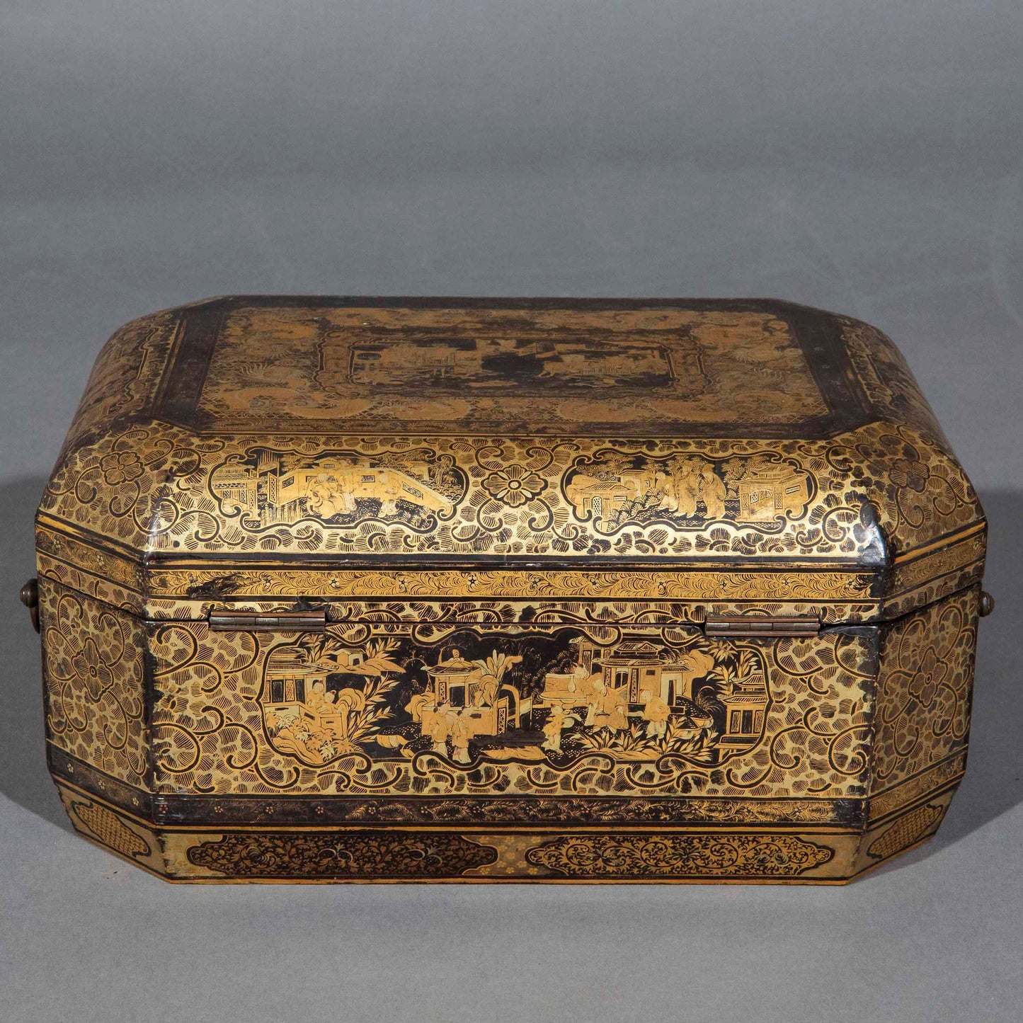 19th Century Chinese Lacquer Tea Caddy