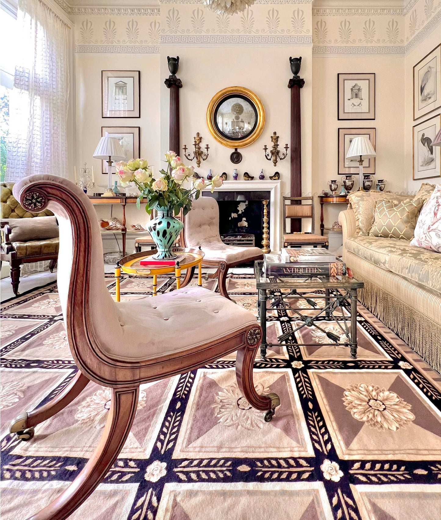 Pair of Regency Klismos Chairs, Designed by Thomas Hope