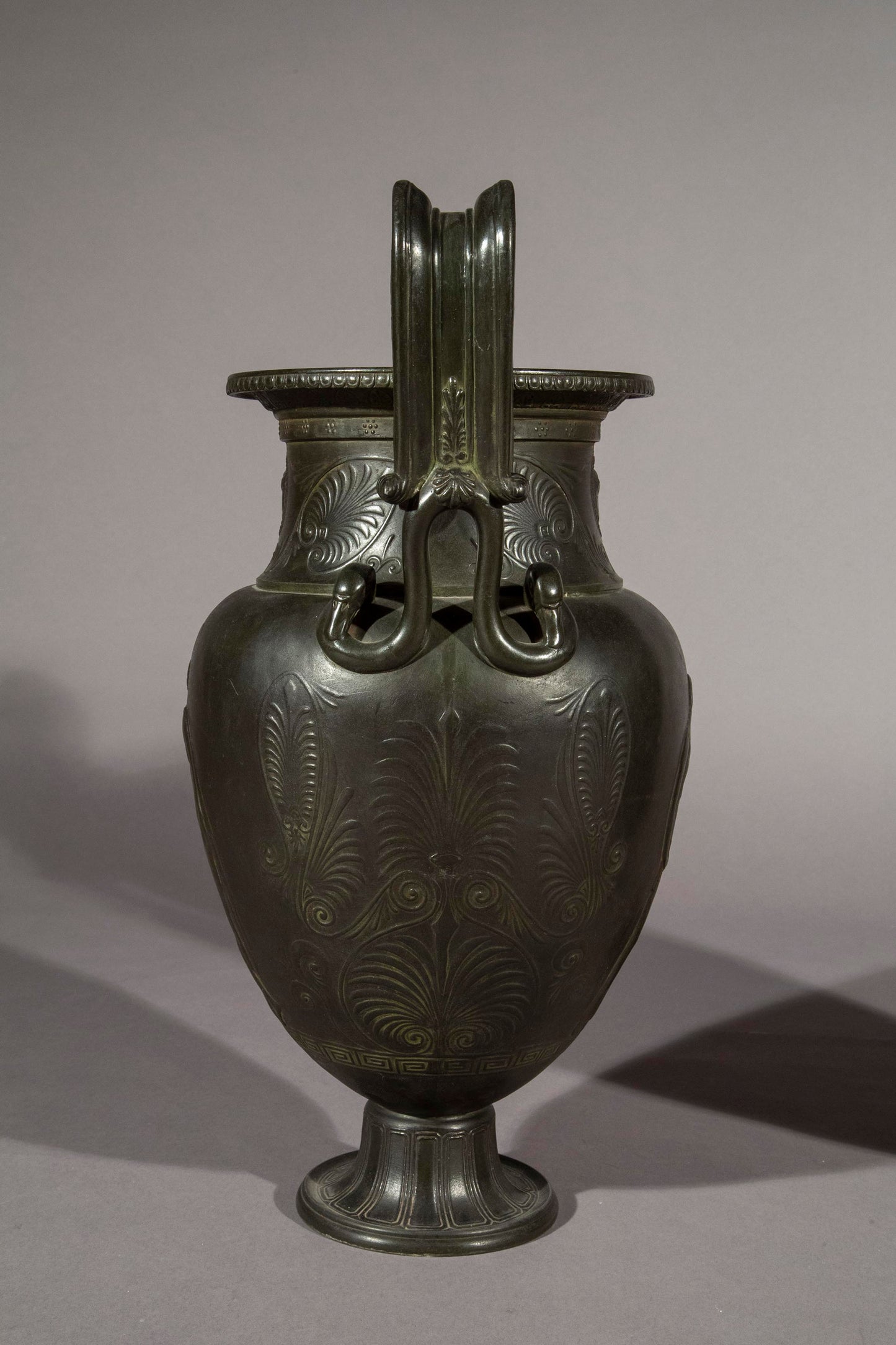 Pair of 19th Century Grand Tour Bronze Volute Kraters