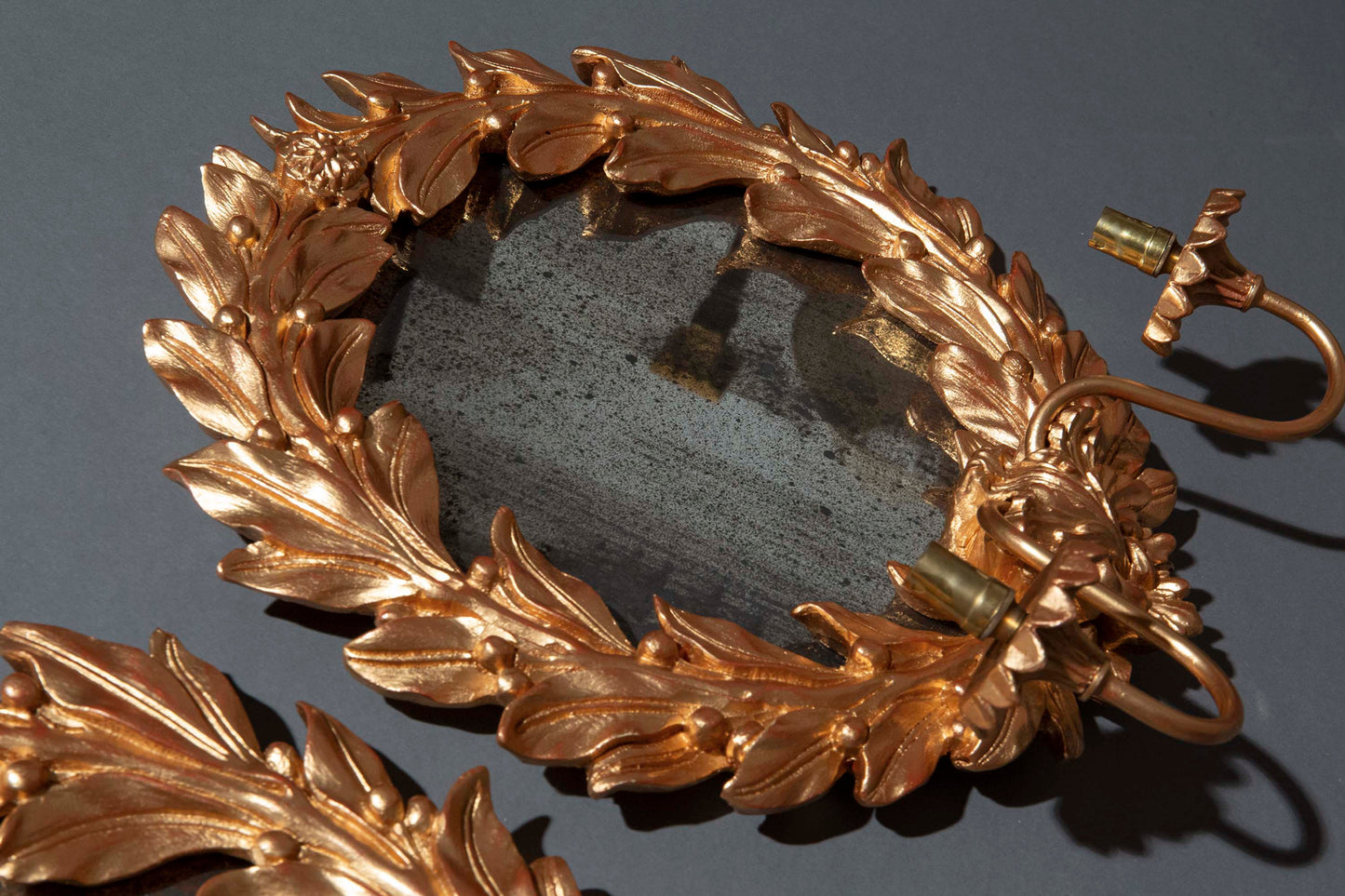 Pair of Laurel Wreath Wall Lights