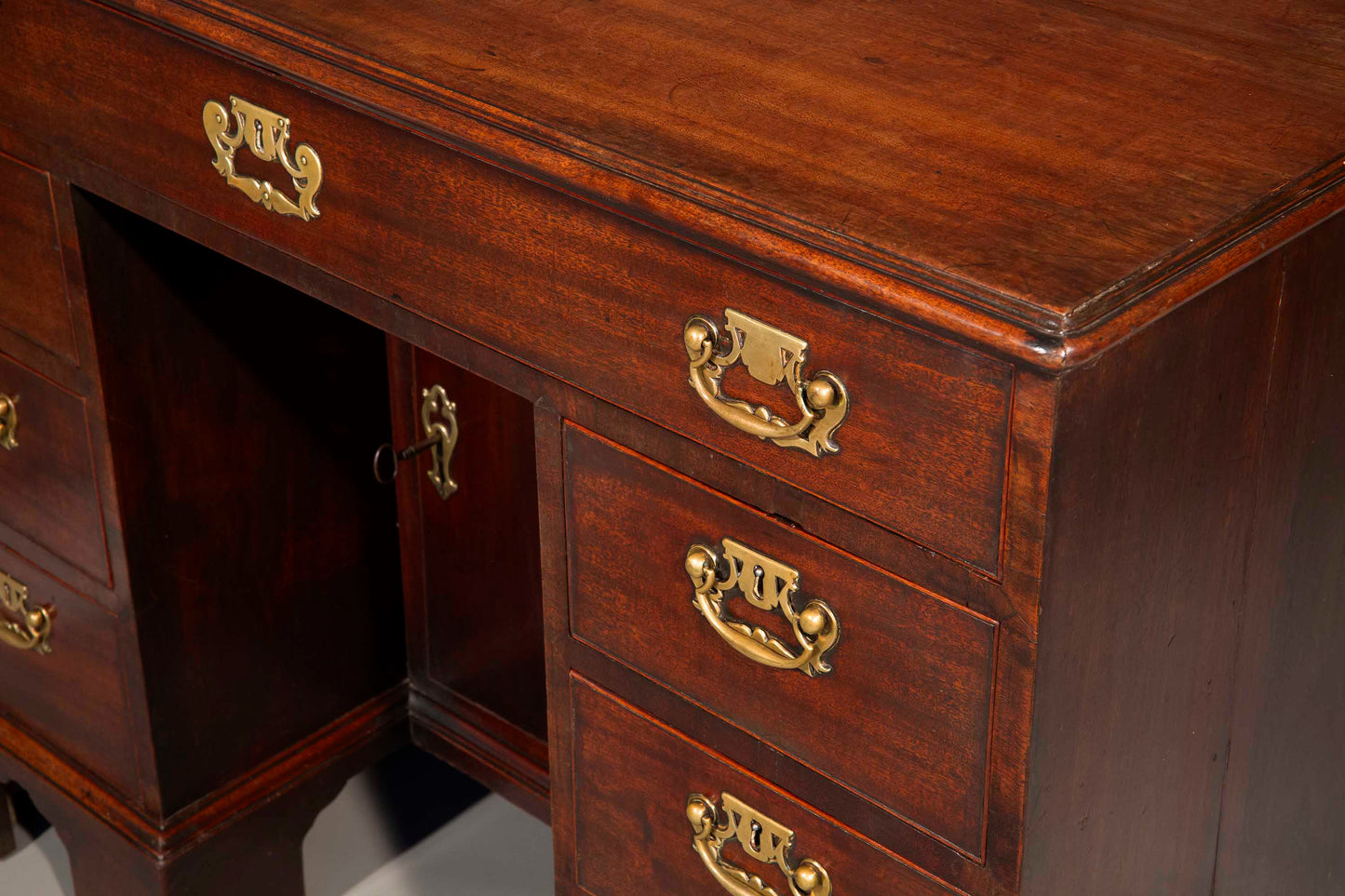 George II Mahogany Kneehole Desk