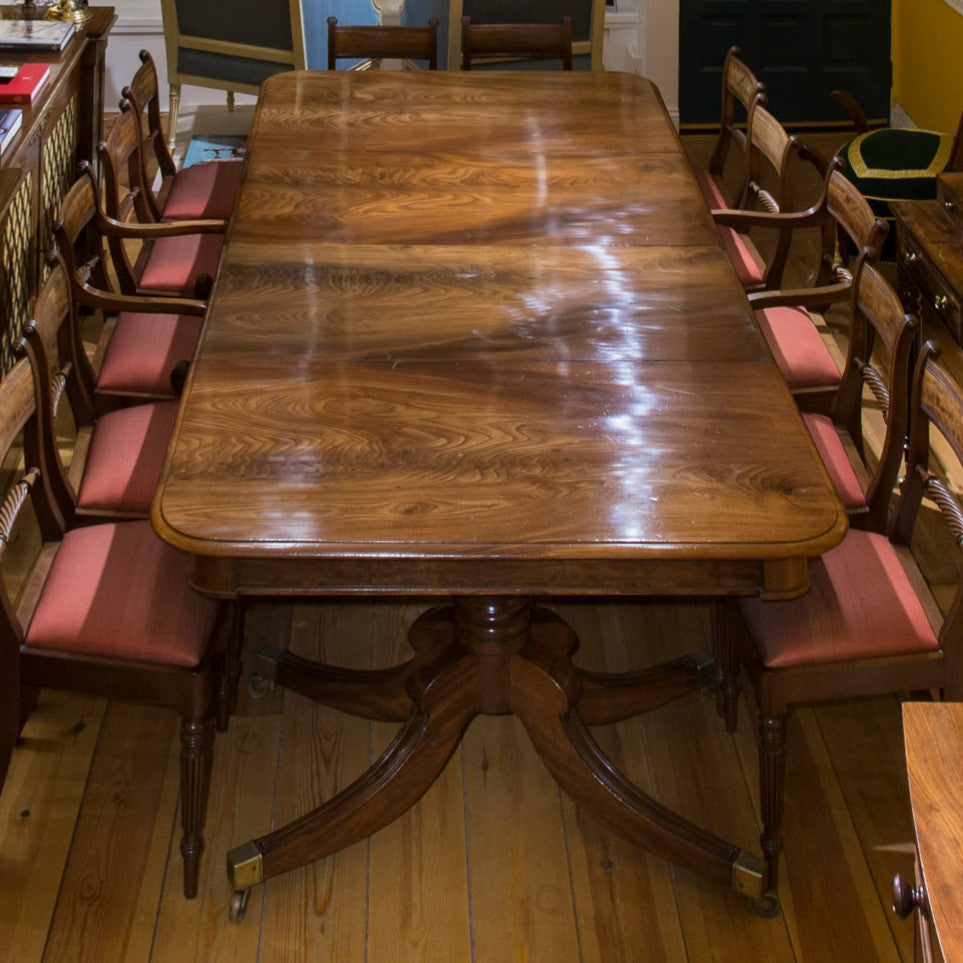 Fine Regency Two Pedestal Dining Table