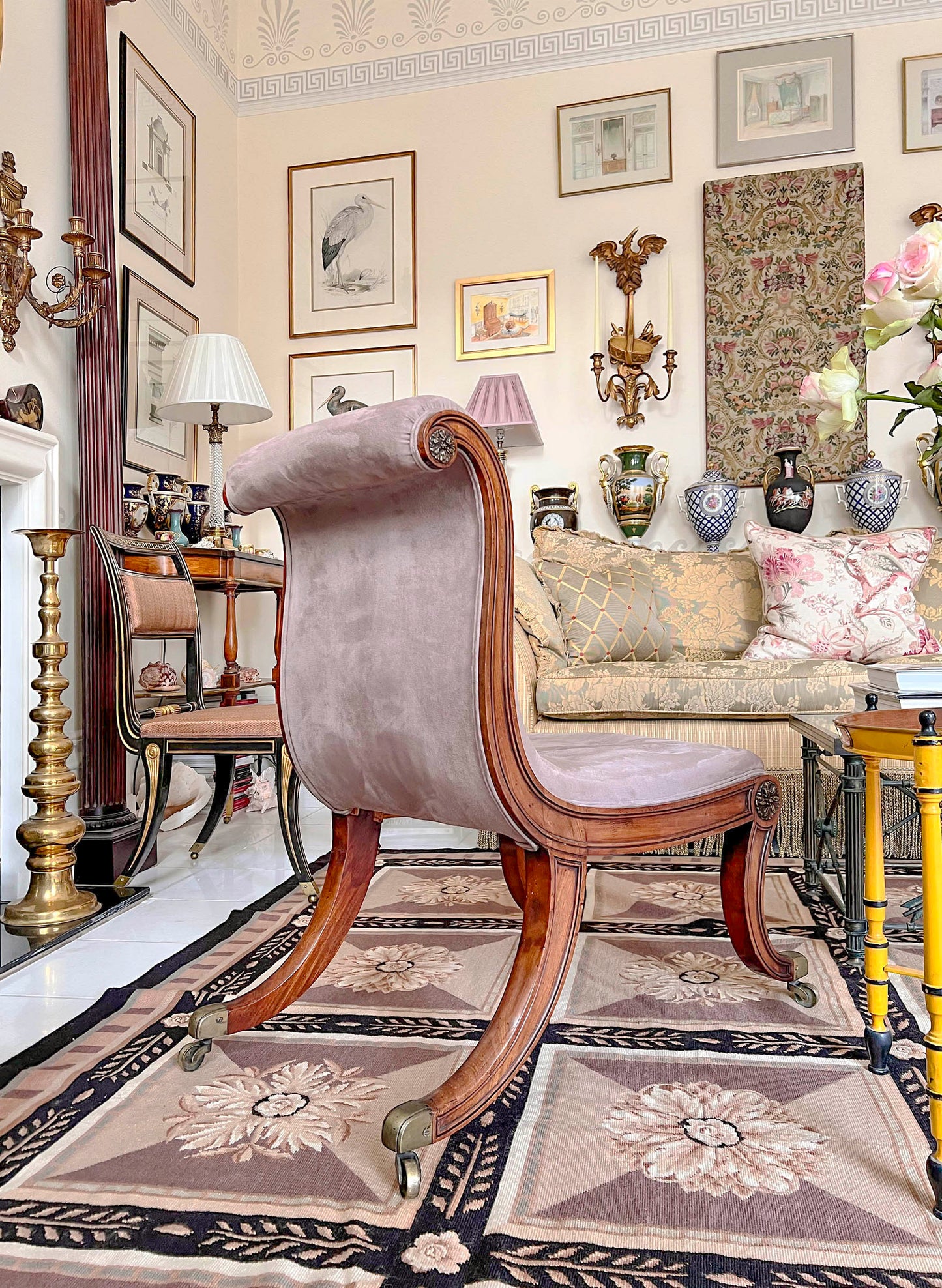 Pair of Regency Klismos Chairs, Designed by Thomas Hope