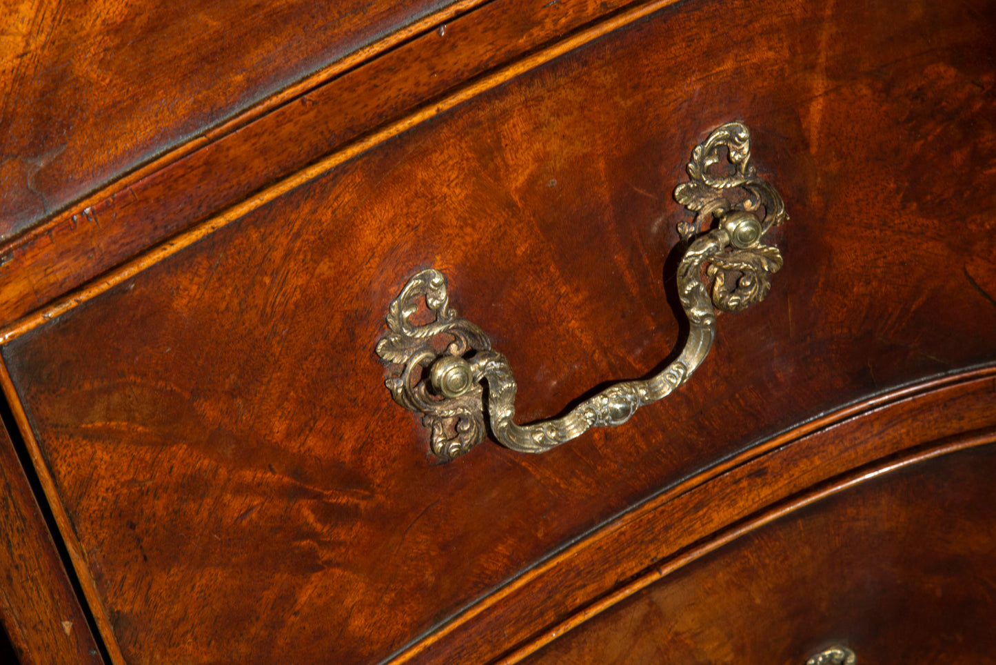 George III Serpentine Kneehole Desk or Chest of Drawers