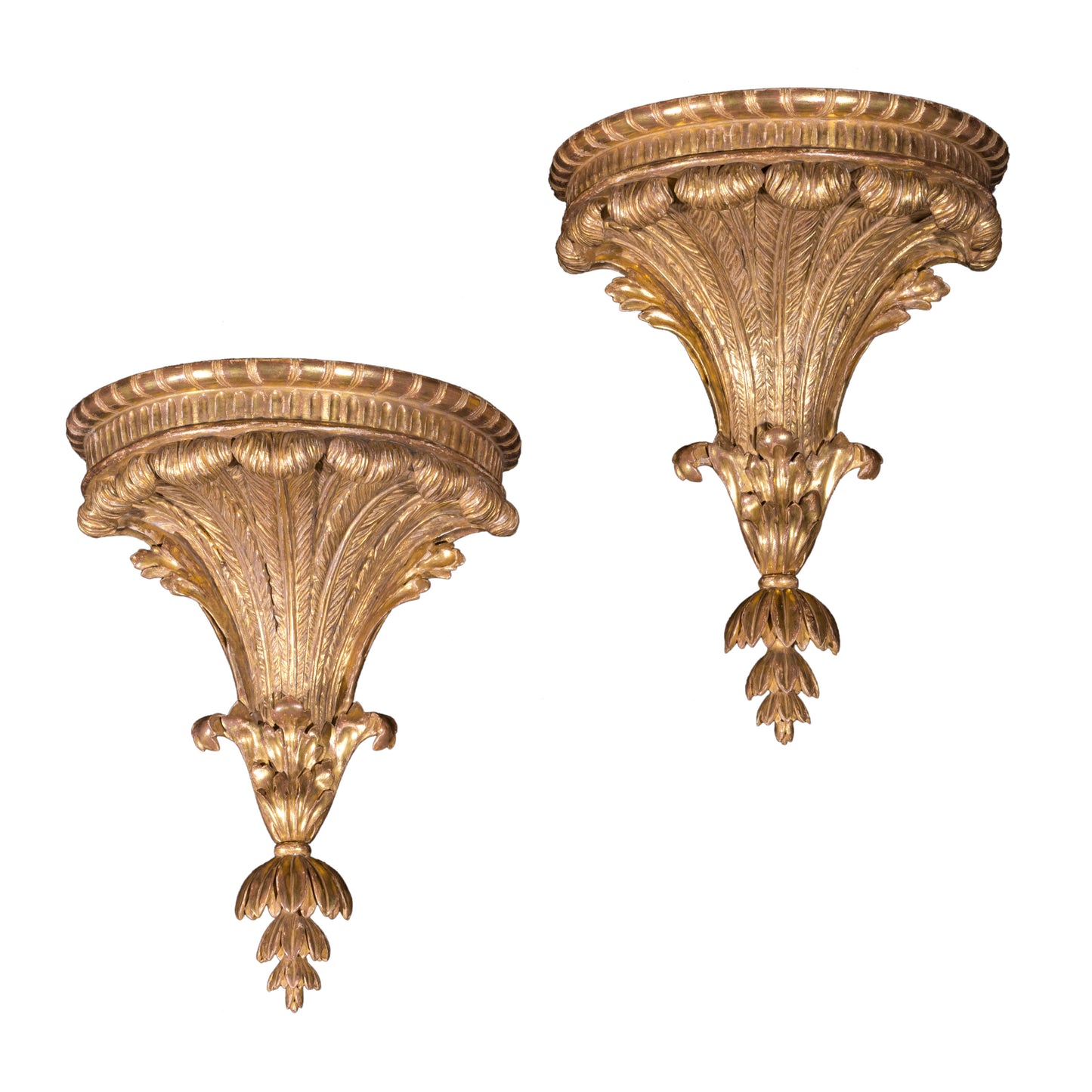 Fine Pair of George III Giltwood Wall Brackets