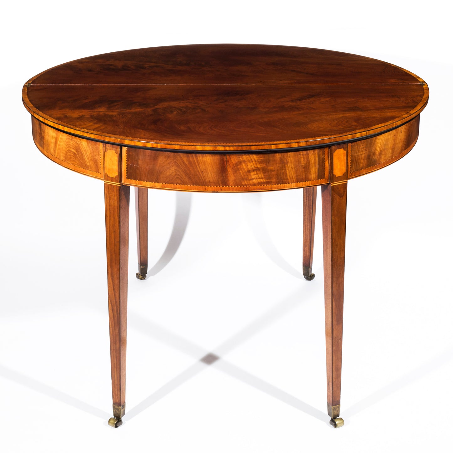 George III Figured Mahogany Tea Table