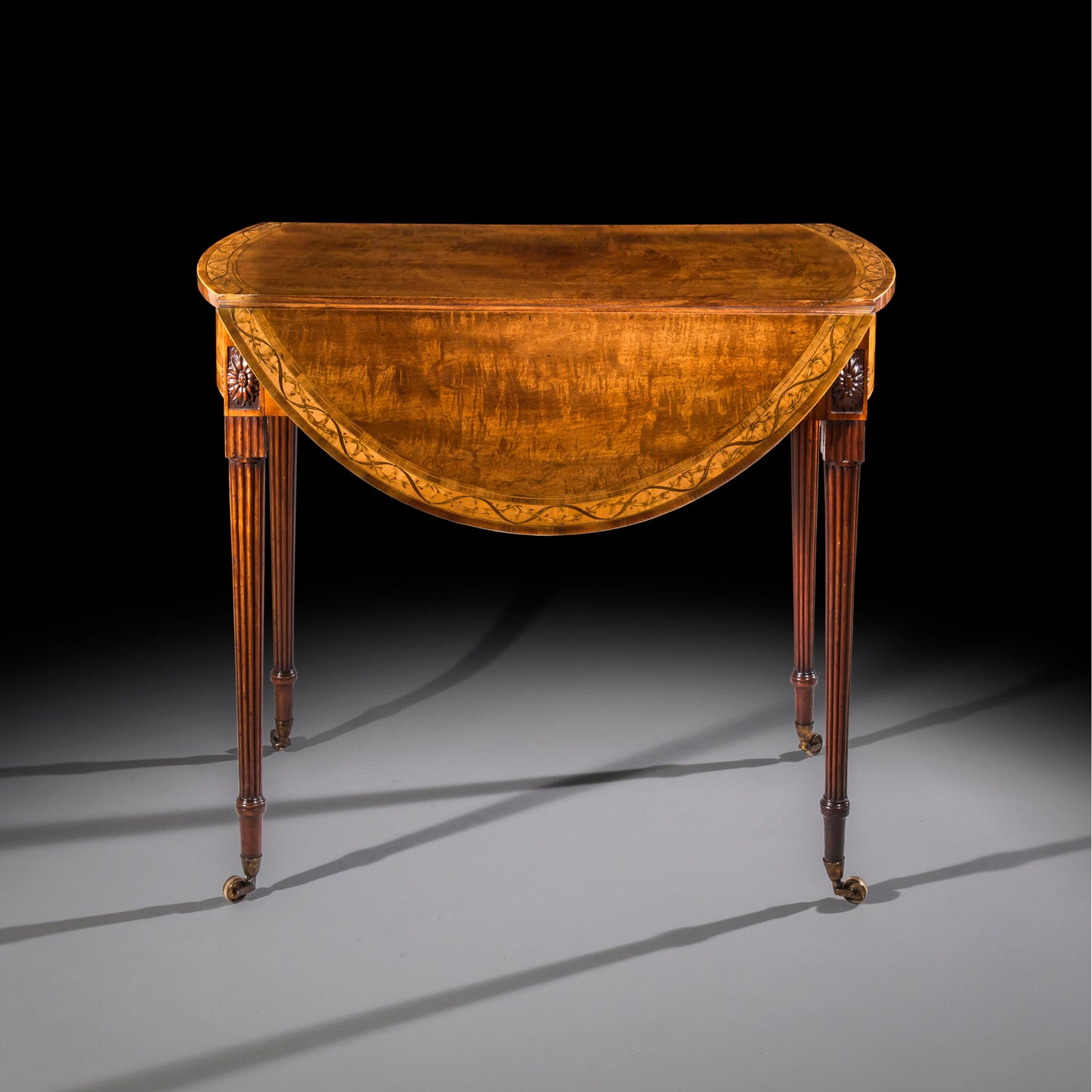 George III Sabicu & Marquetry Table attributed to Chippendale Junior