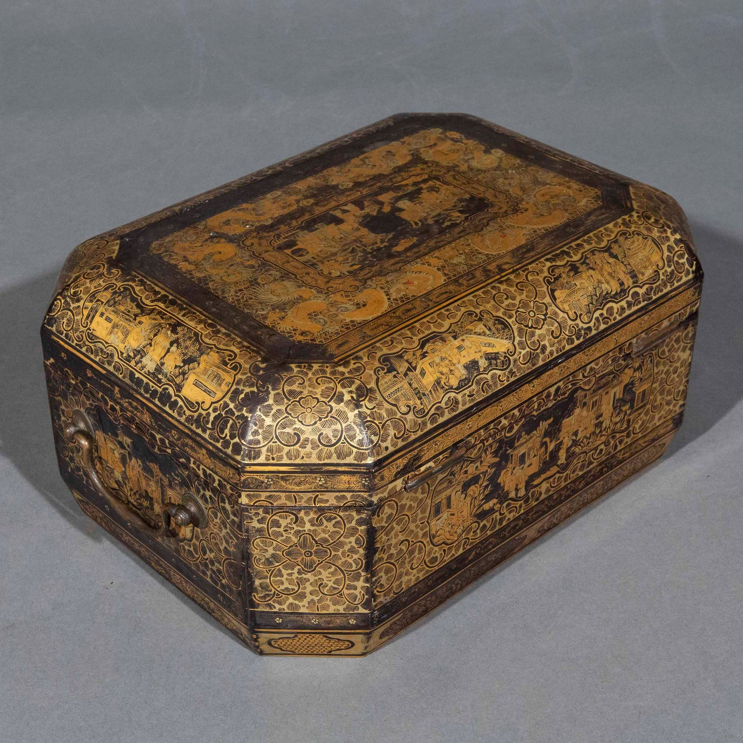 19th Century Chinese Lacquer Tea Caddy