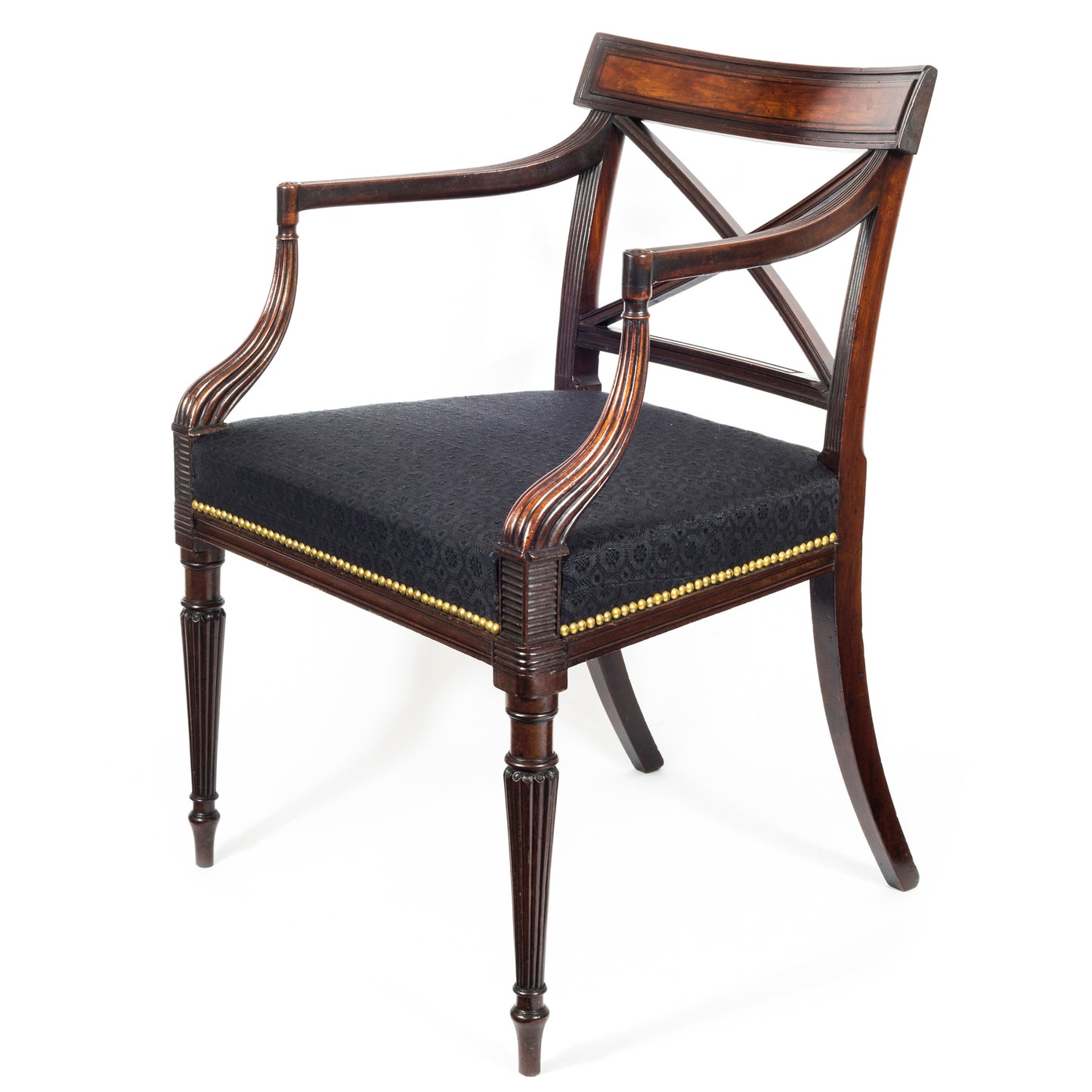 Fine George III Mahogany Armchair, Attributed to Gillows