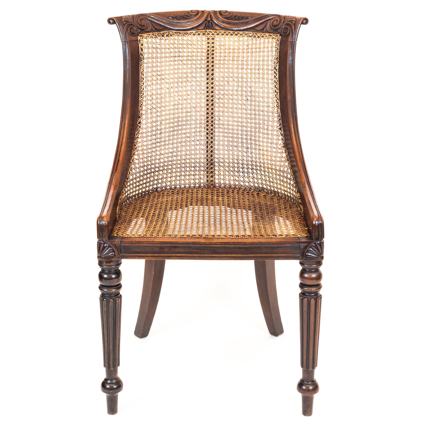 Fine Regency Bergere Chair, Attributed to Gillows