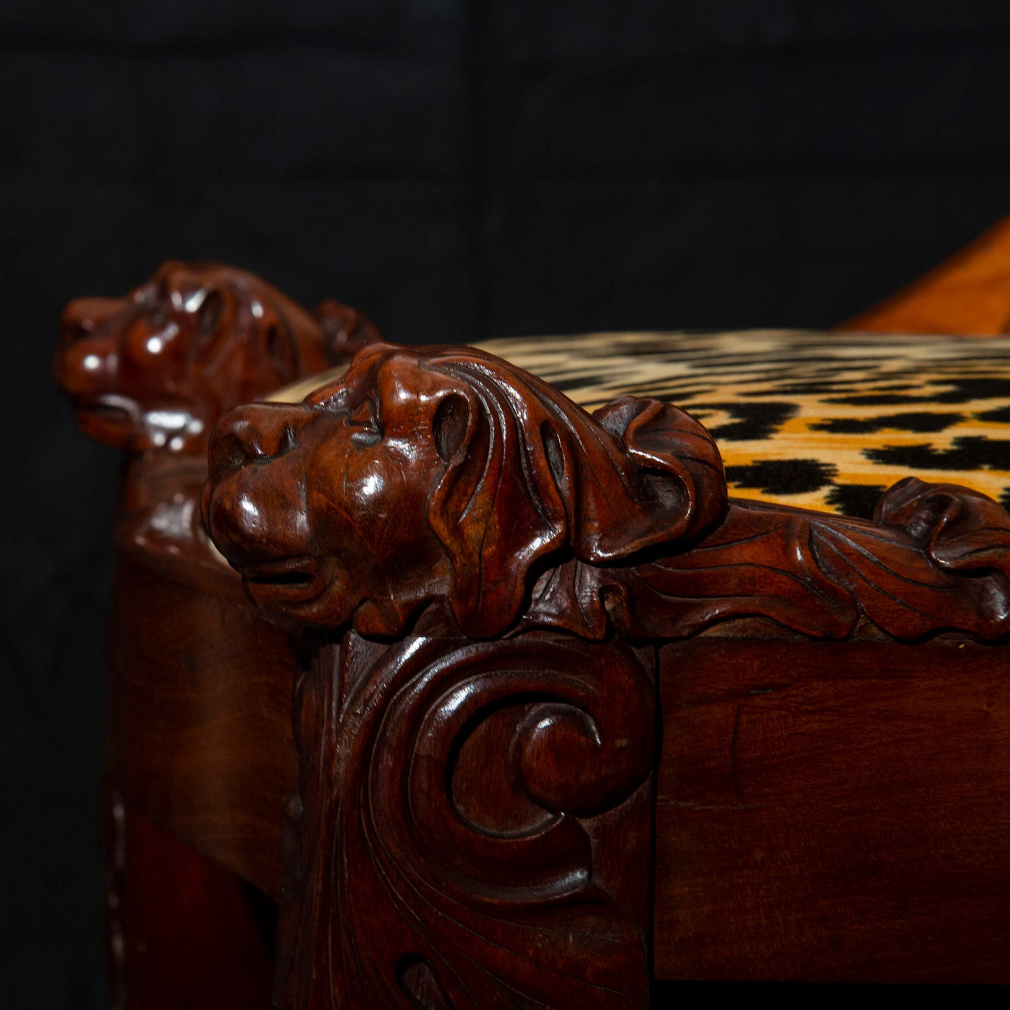 Pair of 19th Century Lions Head Chairs