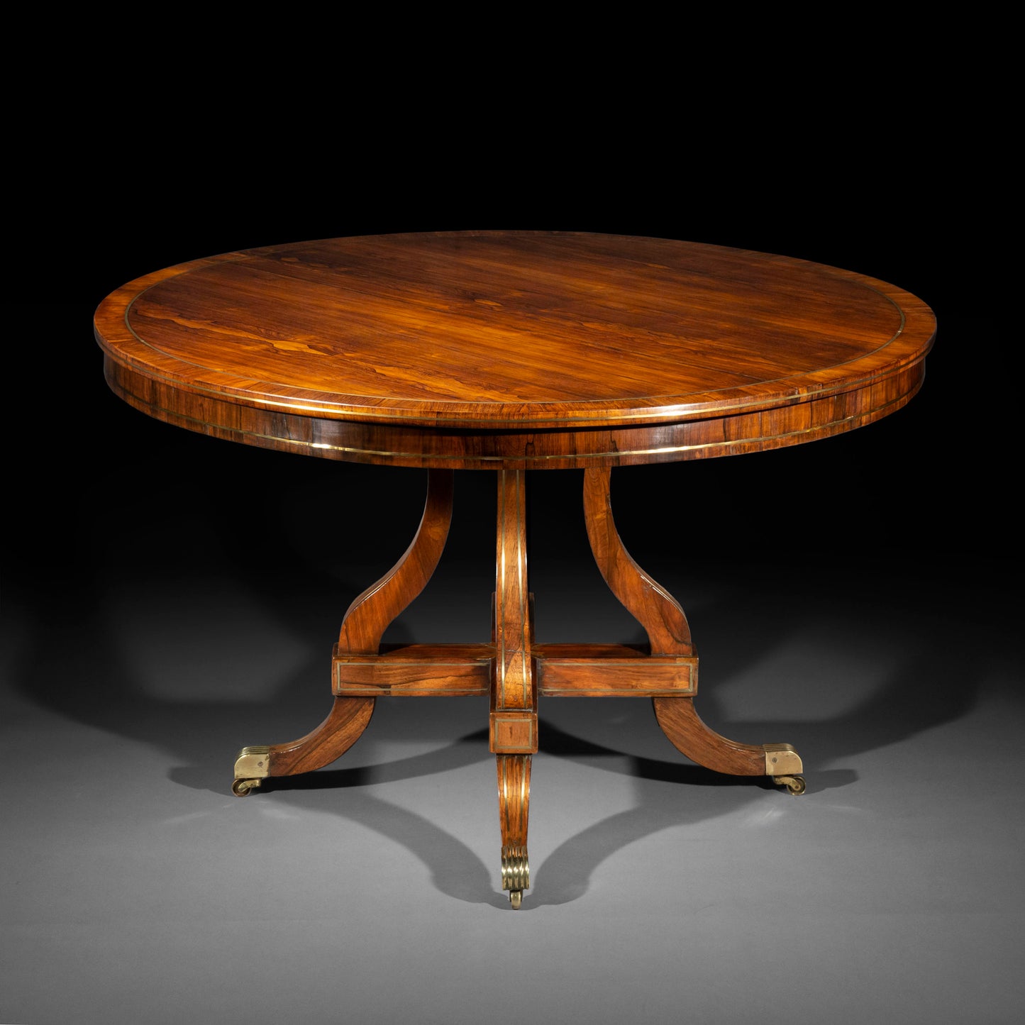 Fine Regency Brass Inalid Centre Table