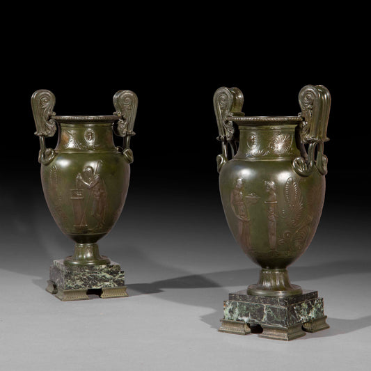 Pair of 19th Century Grand Tour Volute Kraters