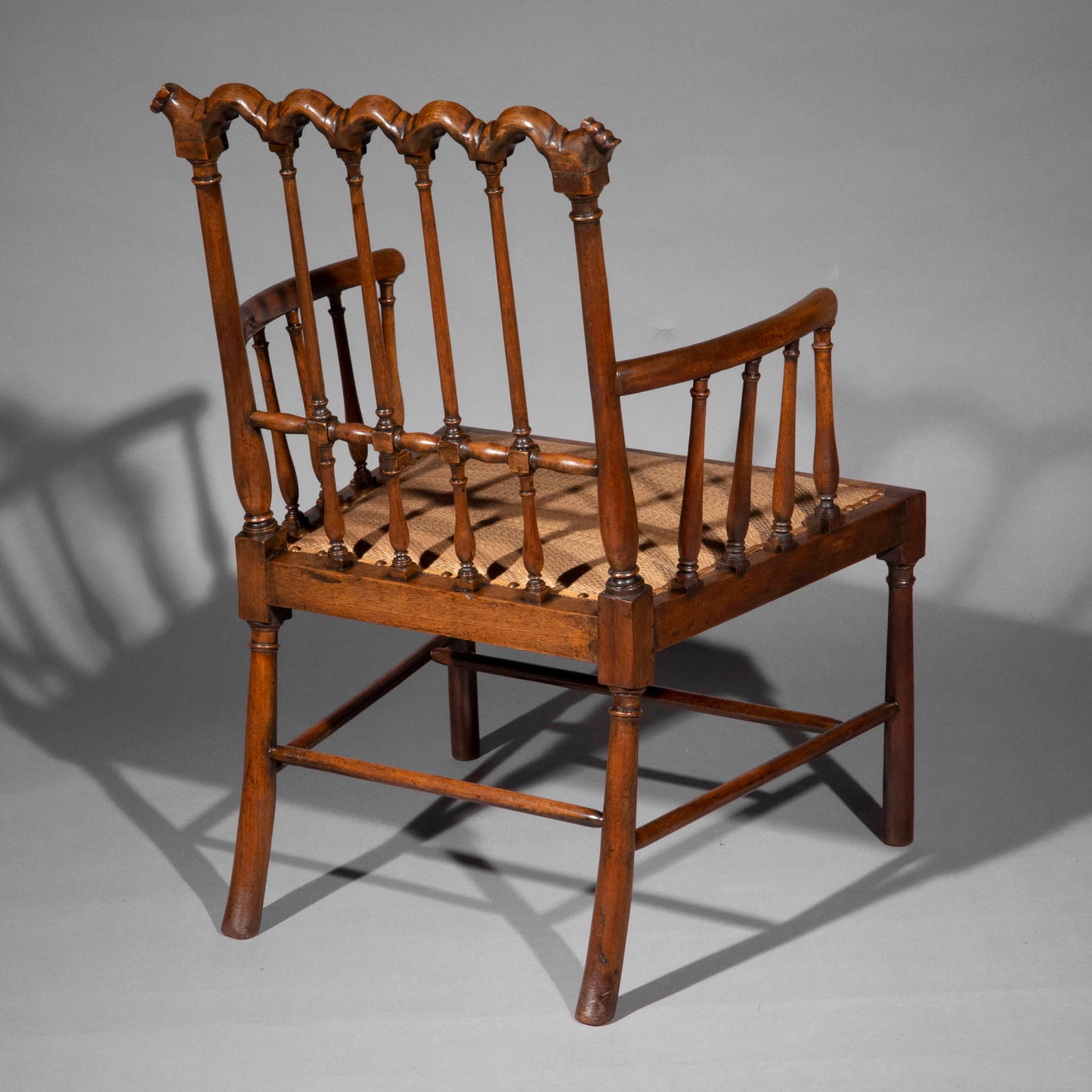 Unusual George III 'Gothick' Open Armchair