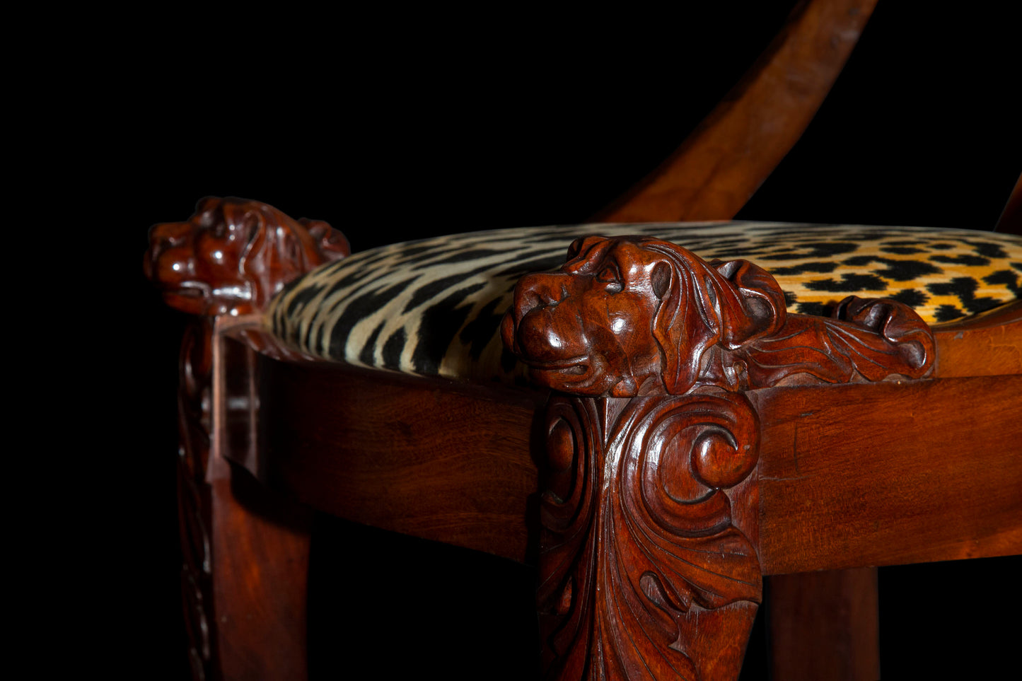 Pair of 19th Century Lions Head Chairs