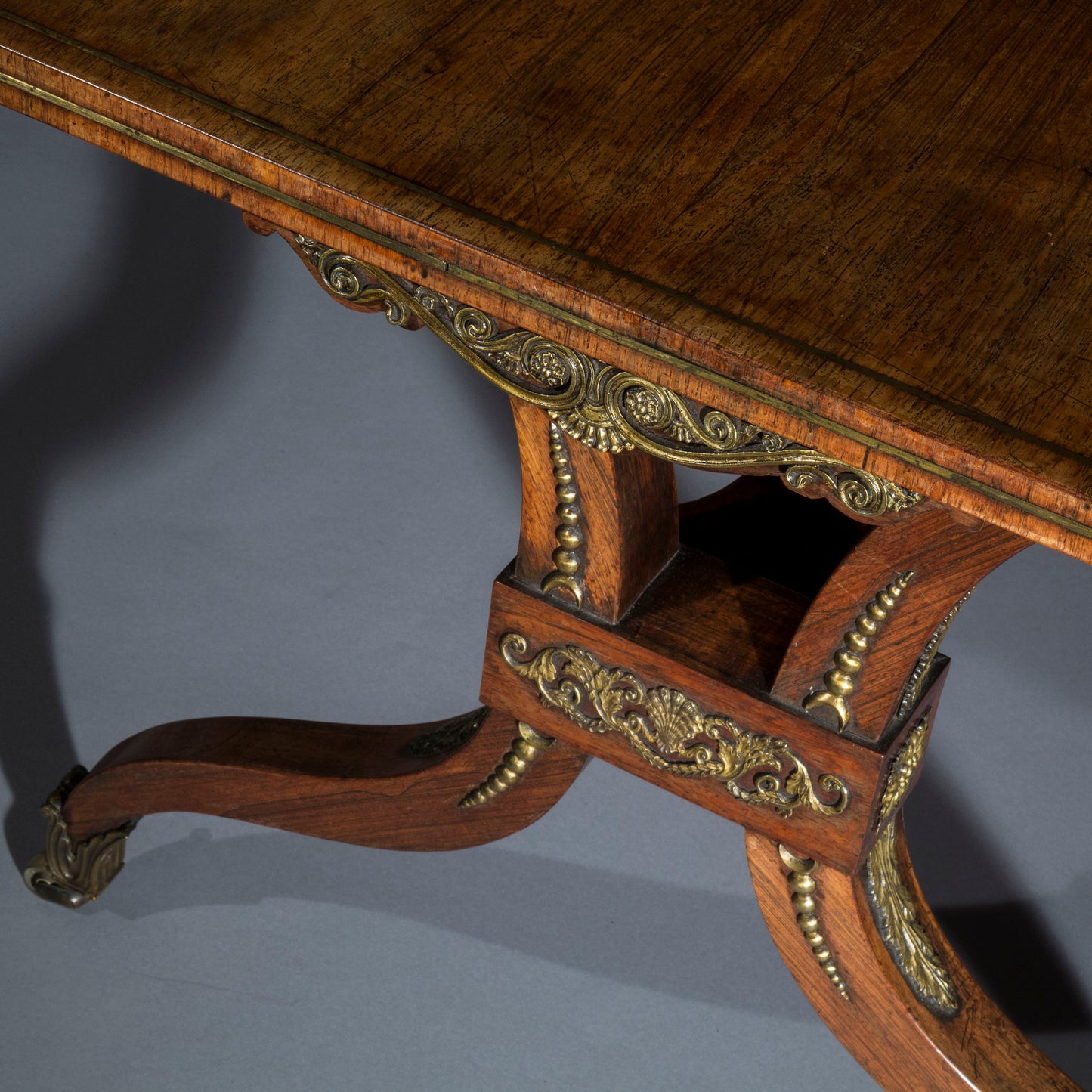 Regency Ormolu Mounted Library Table, attributed to George Oakley