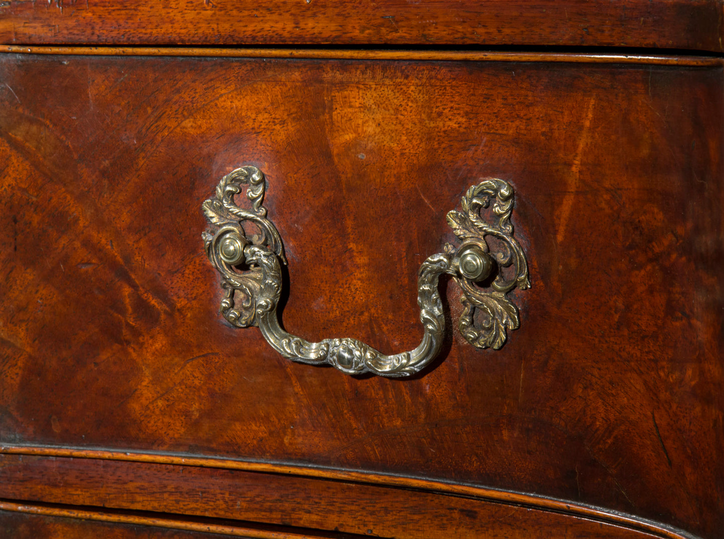 George III Serpentine Kneehole Desk or Chest of Drawers
