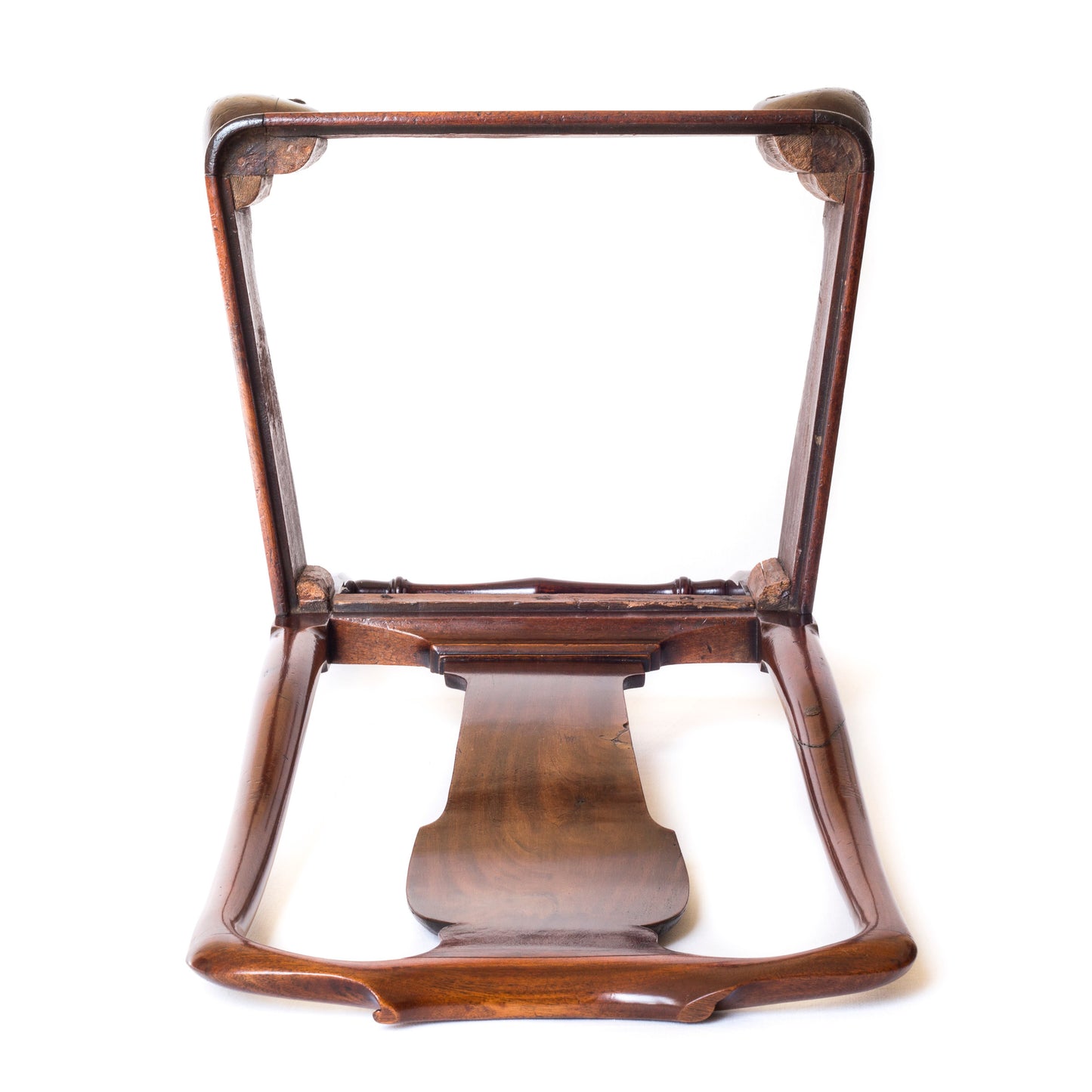 Fine George II Mahogany Chair Covered in Silk