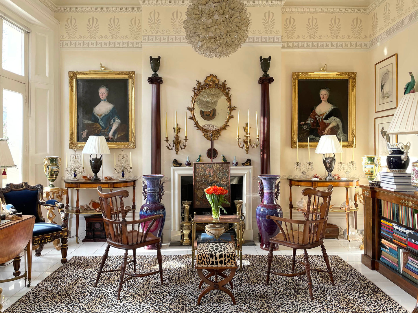 Fine Pair of Arts and Crafts Mahogany Windsor Armchairs